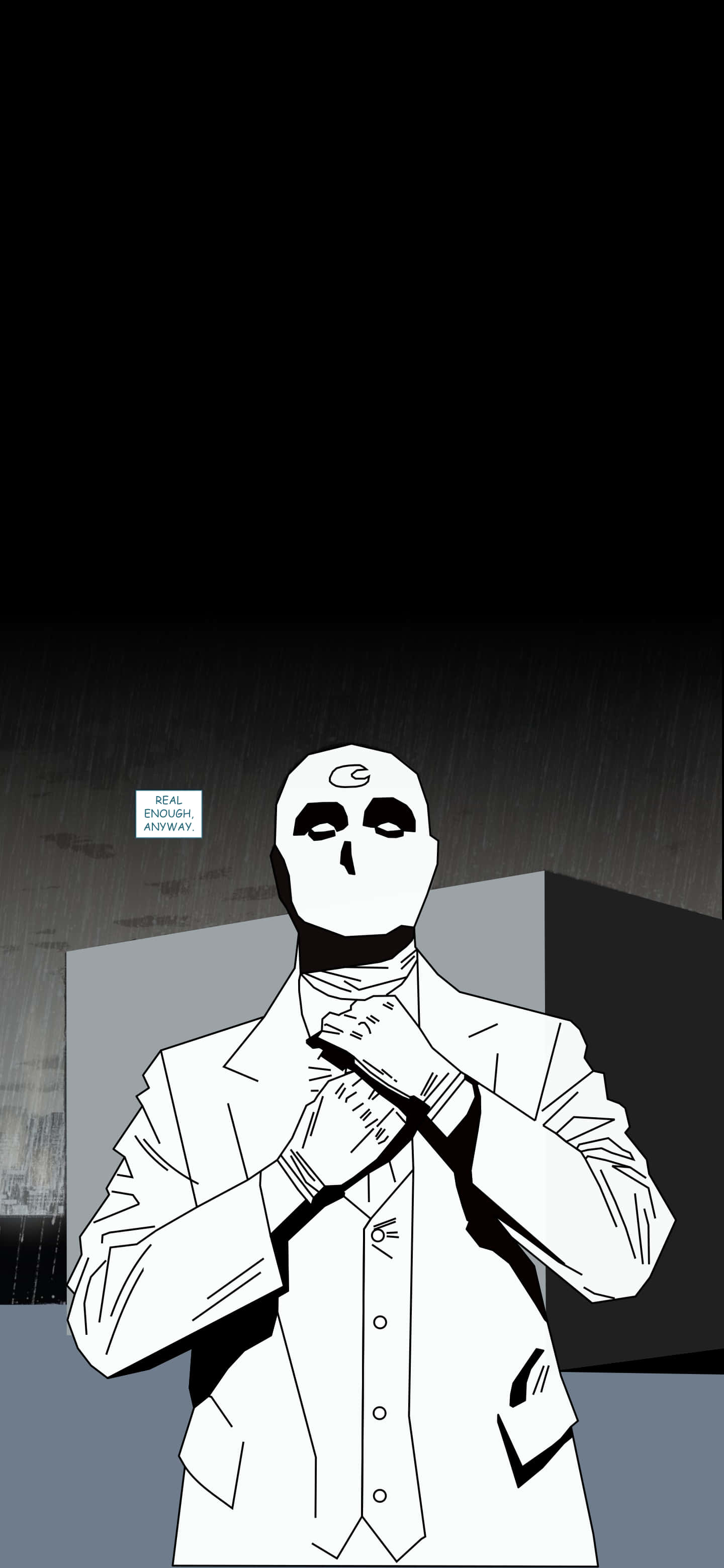 Минималистичен Moon Knight от Marvel Тапет