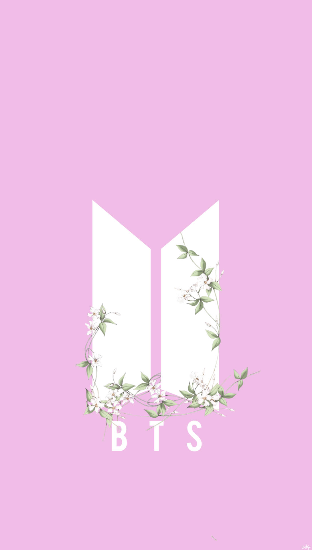 Минималистично лого на BTS Тапет