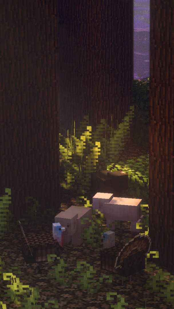 Мистична тъмна гора в Minecraft Тапет