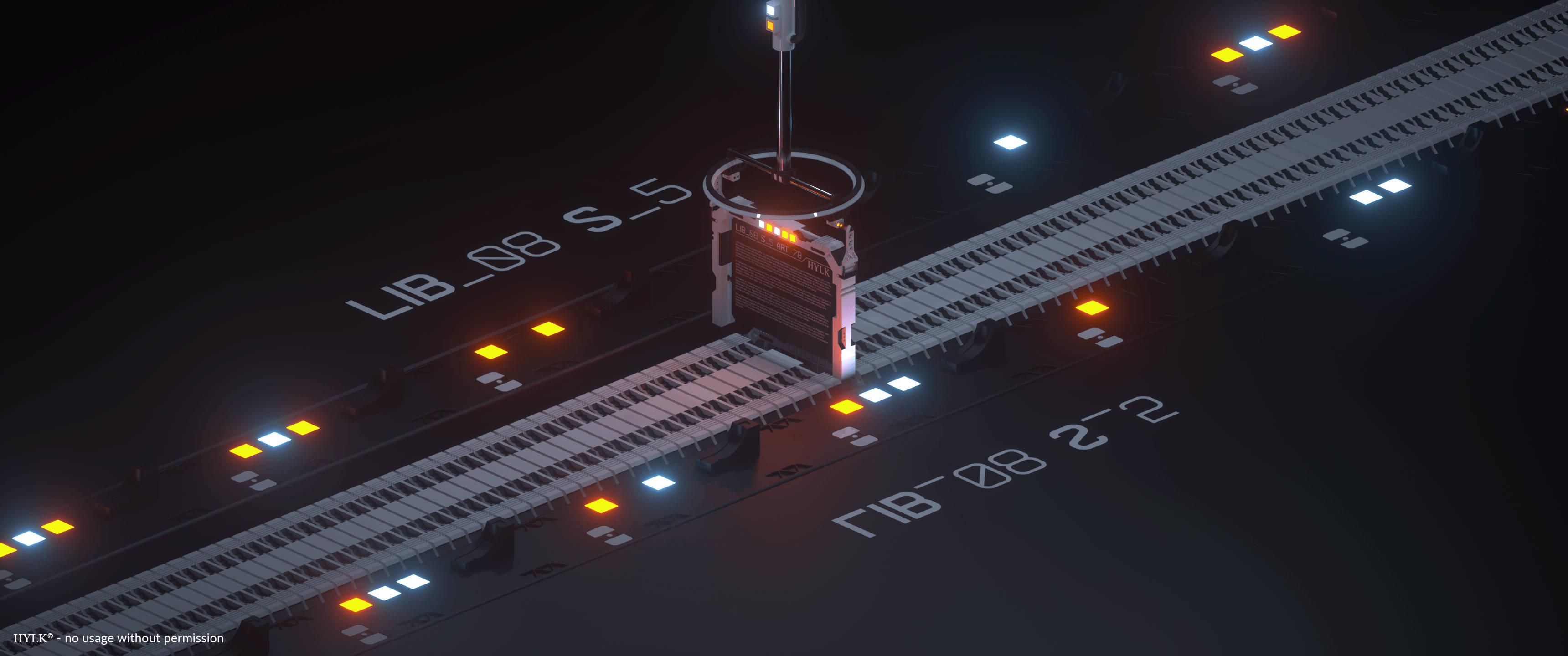 Модерно, футуристично ултрашироко 3440x1440 компютърно тематично изкуство. Тапет