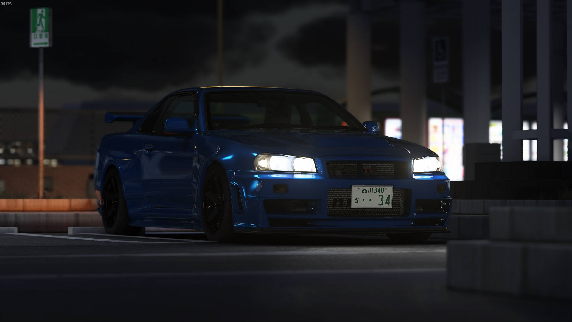 Assetto Corsa Skyline R34 Nismo HD тапет за видео игра | Фоново изображение