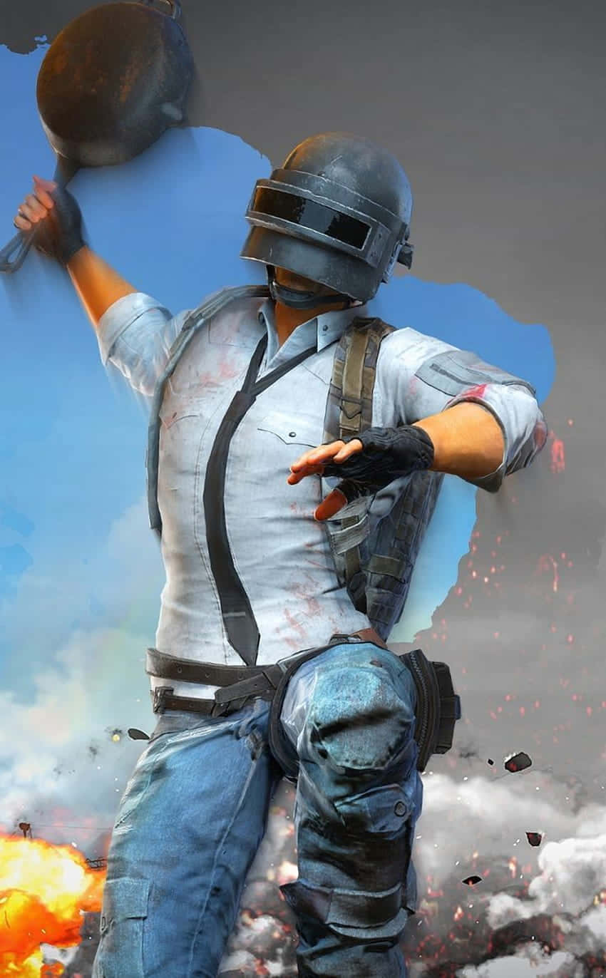 Момент с каска и тиган в Playerunknown's Battlegrounds за Pixel 3 Тапет