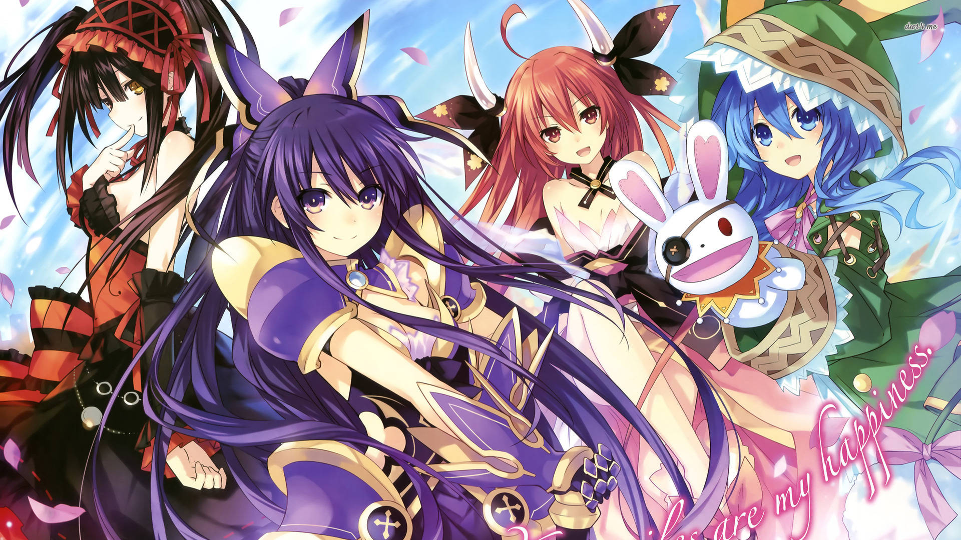 Тапет с момичета от аниме Date A Live