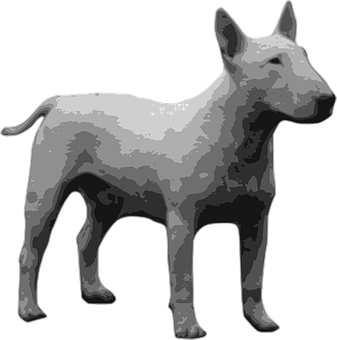 Монохромно цифрово изкуство на куче Тапет
