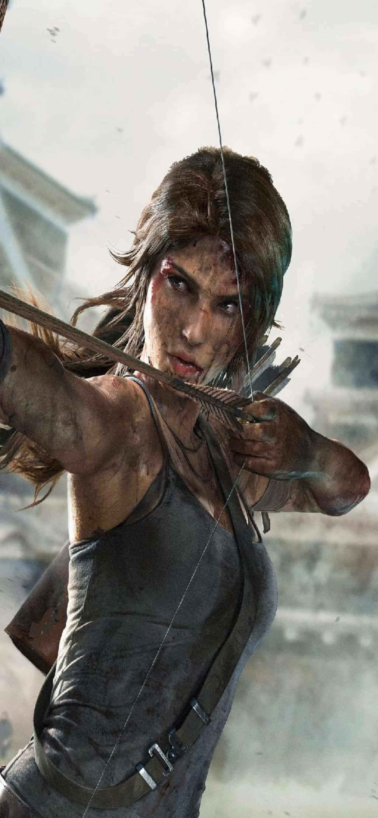 Мощно приключение ви очаква: Изследвайте скрити съкровища на Rise of the Tomb Raider с вашия iPhone Xs Max! Тапет