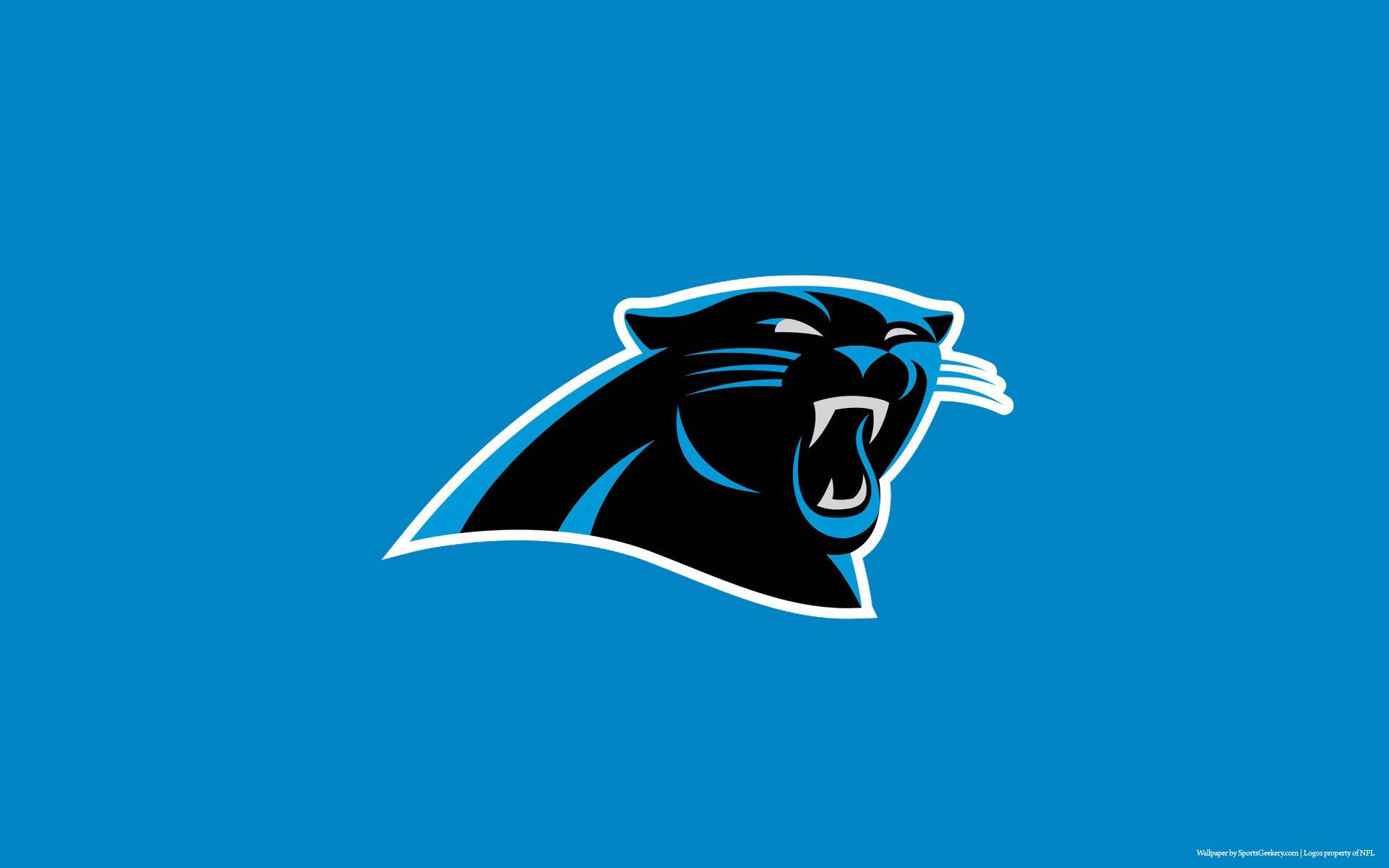 Carolina Panthers футболно лого светлосин десктоп тапет.