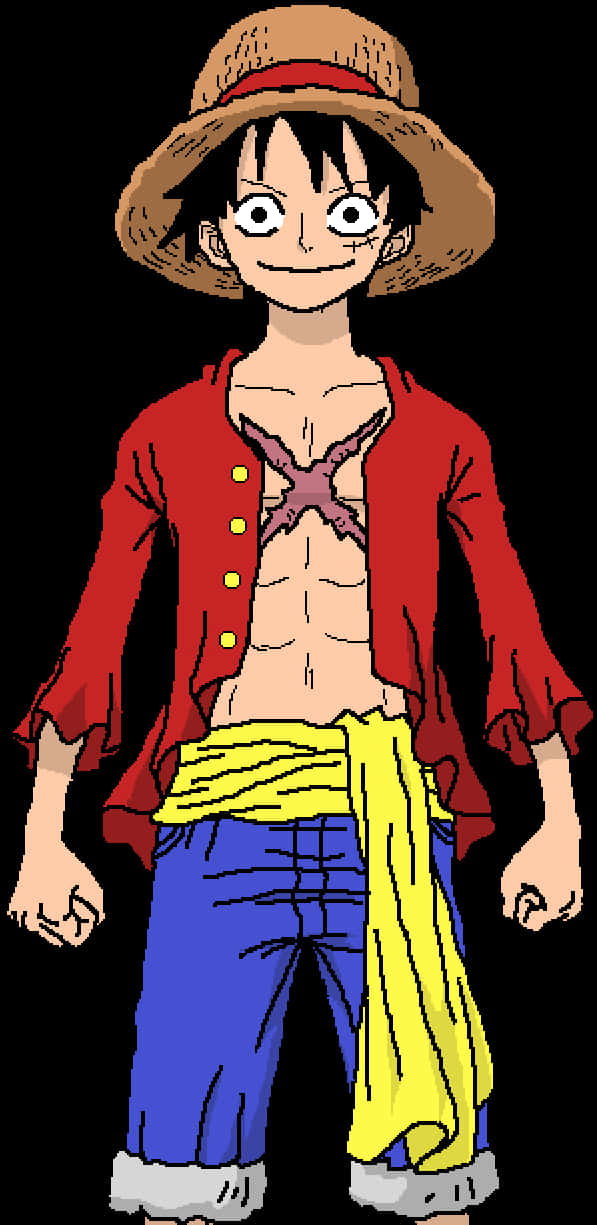 Мънки Ди Лъфи герой от One Piece Тапет