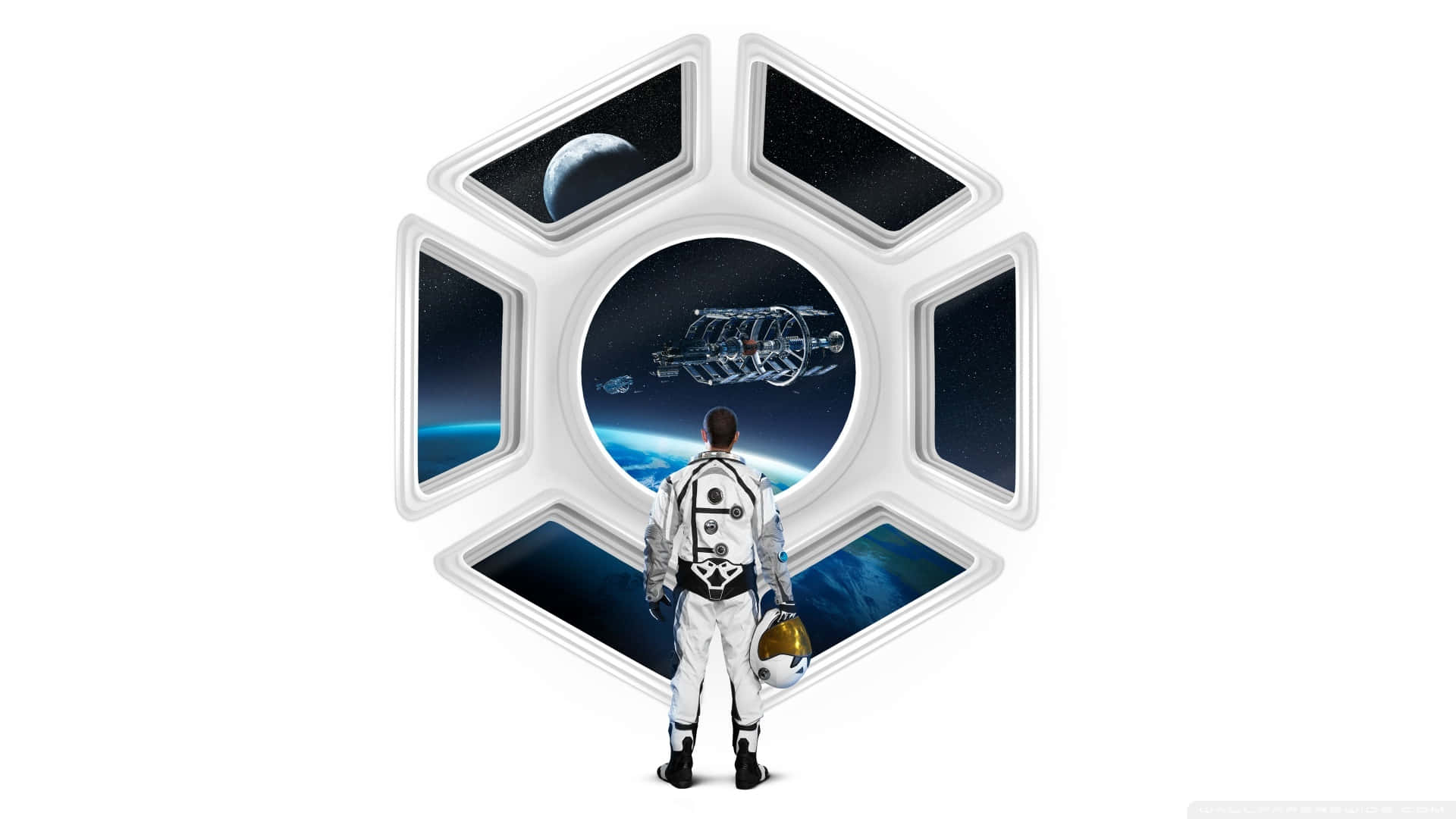 Наблюдаване на космоса 1920x1080 Civilization Beyond Earth Фон Тапет