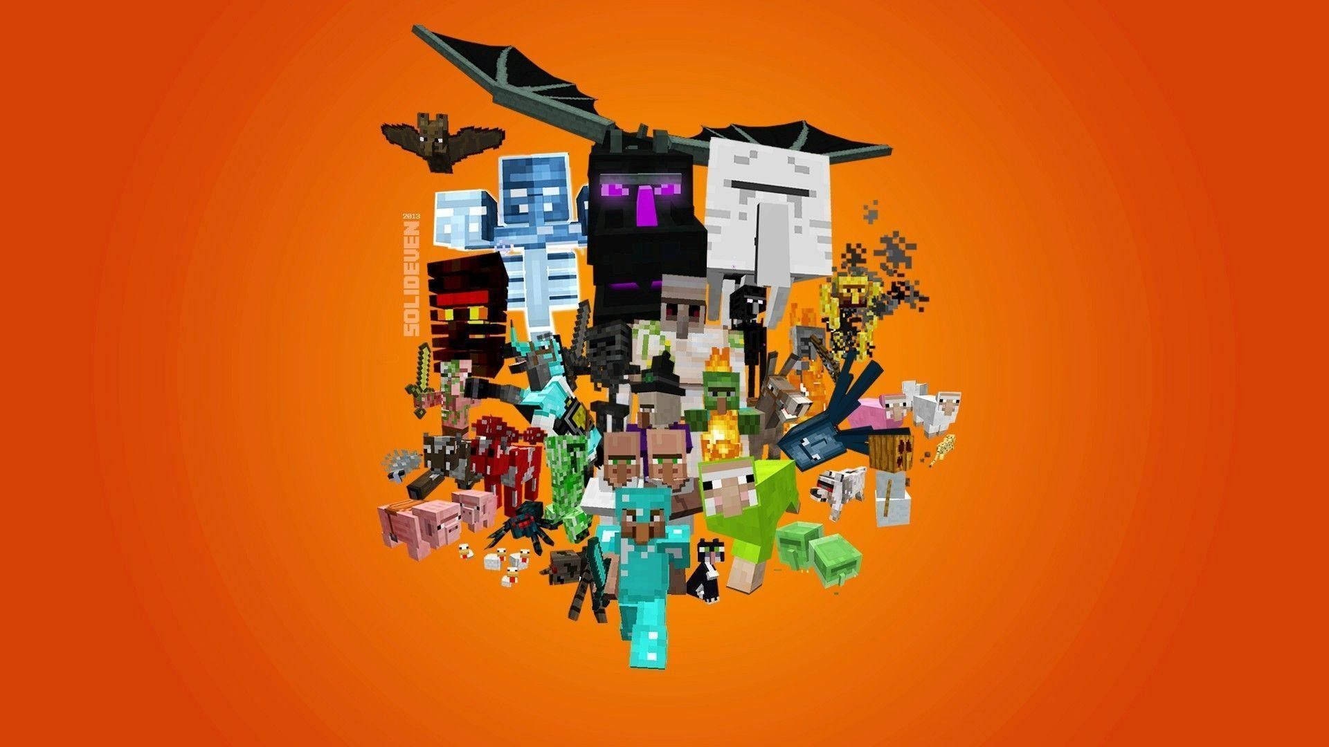 Minecraft Herobrine And Company тапет