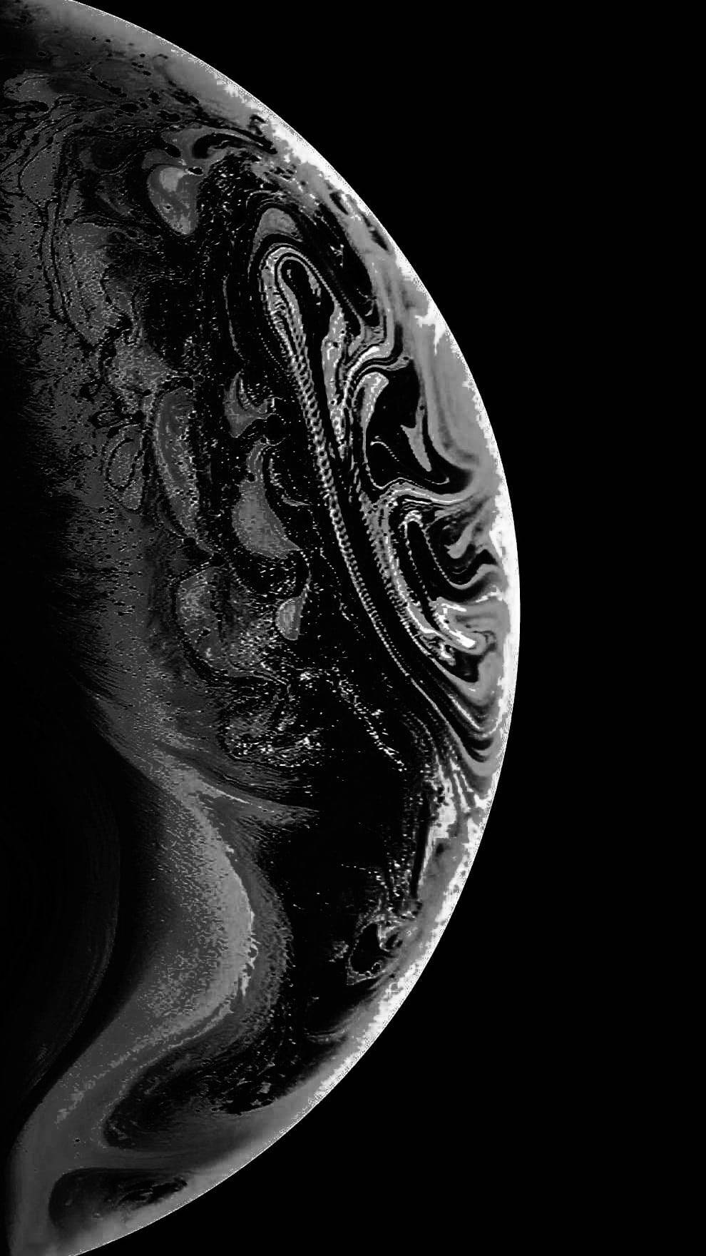 Напълно черна планета в космоса Тапет
