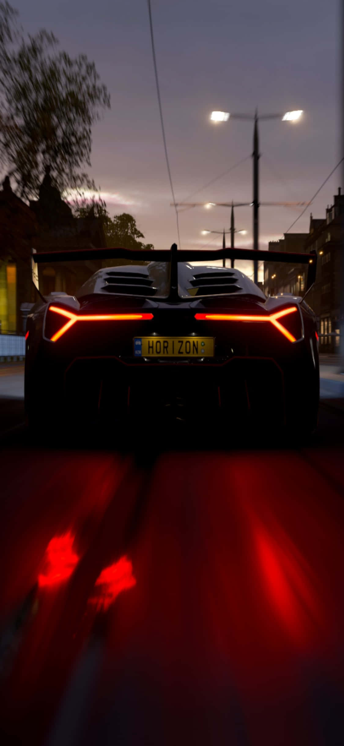 Наслаждайте се на забавното и крайно състезателно изживяние на Forza Horizon 4 на вашия iPhone Xs Тапет