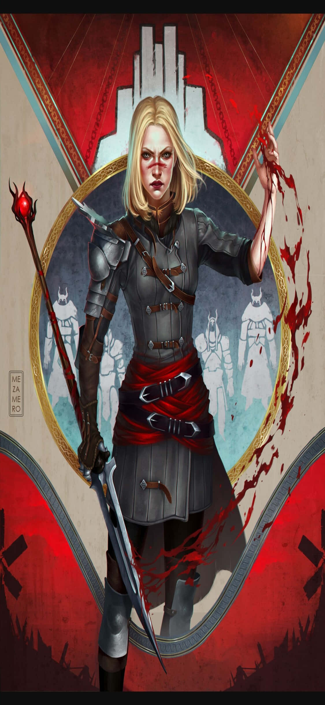 Наслади се на приключението Dragon Age, като изследваш новия iPhone Xs Тапет