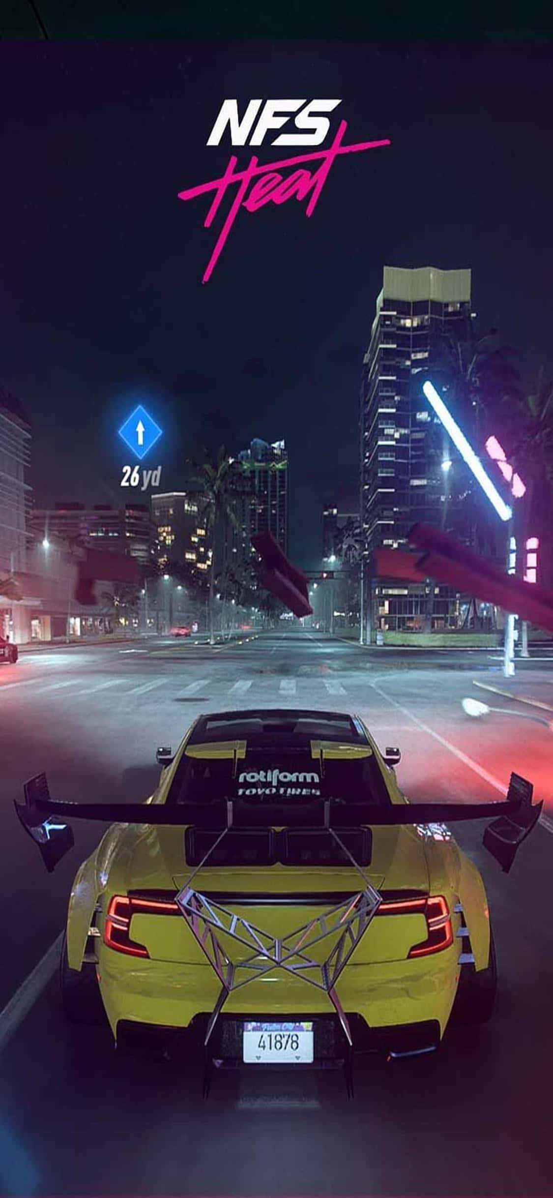 Насладете се на вълнуващо пътешествие с Need for Speed Heat на ваши iPhone Xs Тапет