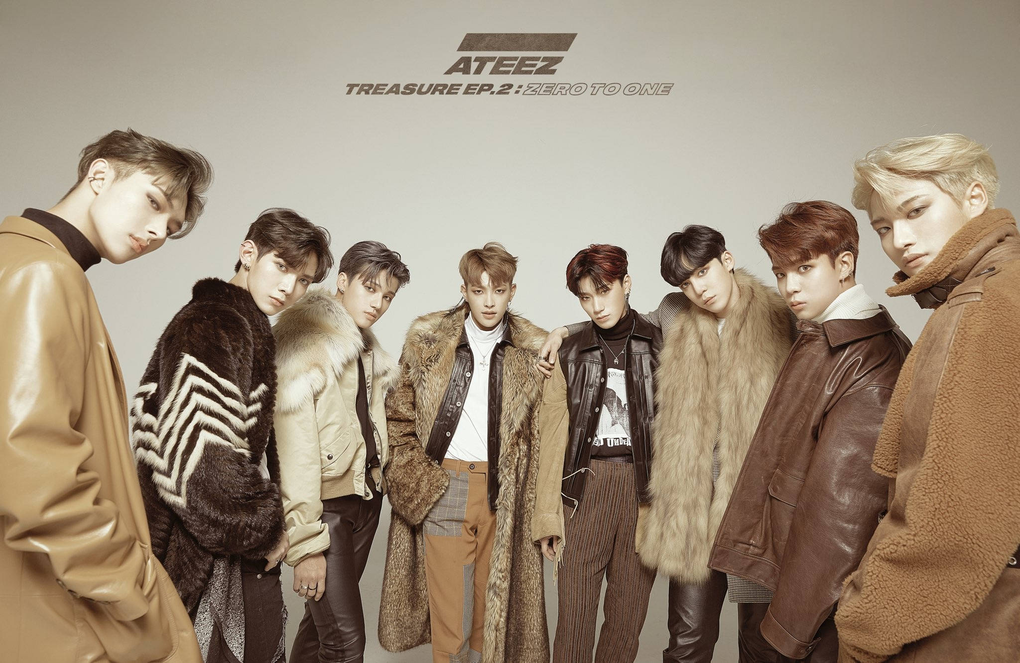 Настолен тапет с корица на албум на Ateez Тапет