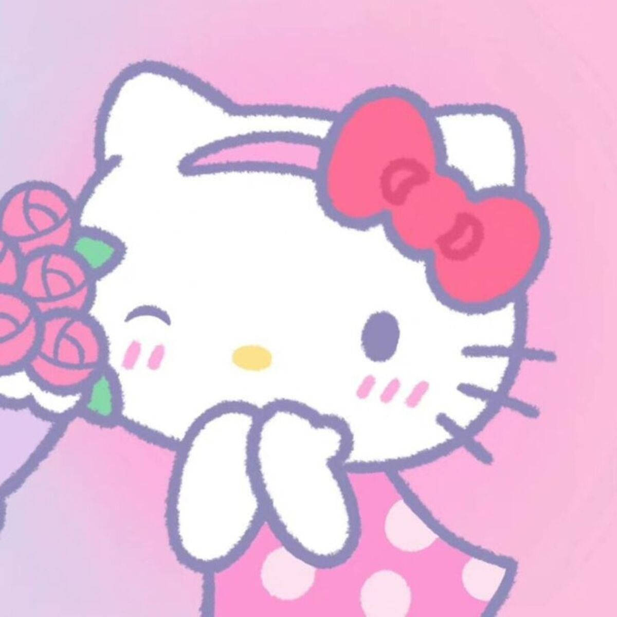 Нежно розова Hello Kitty профилна снимка