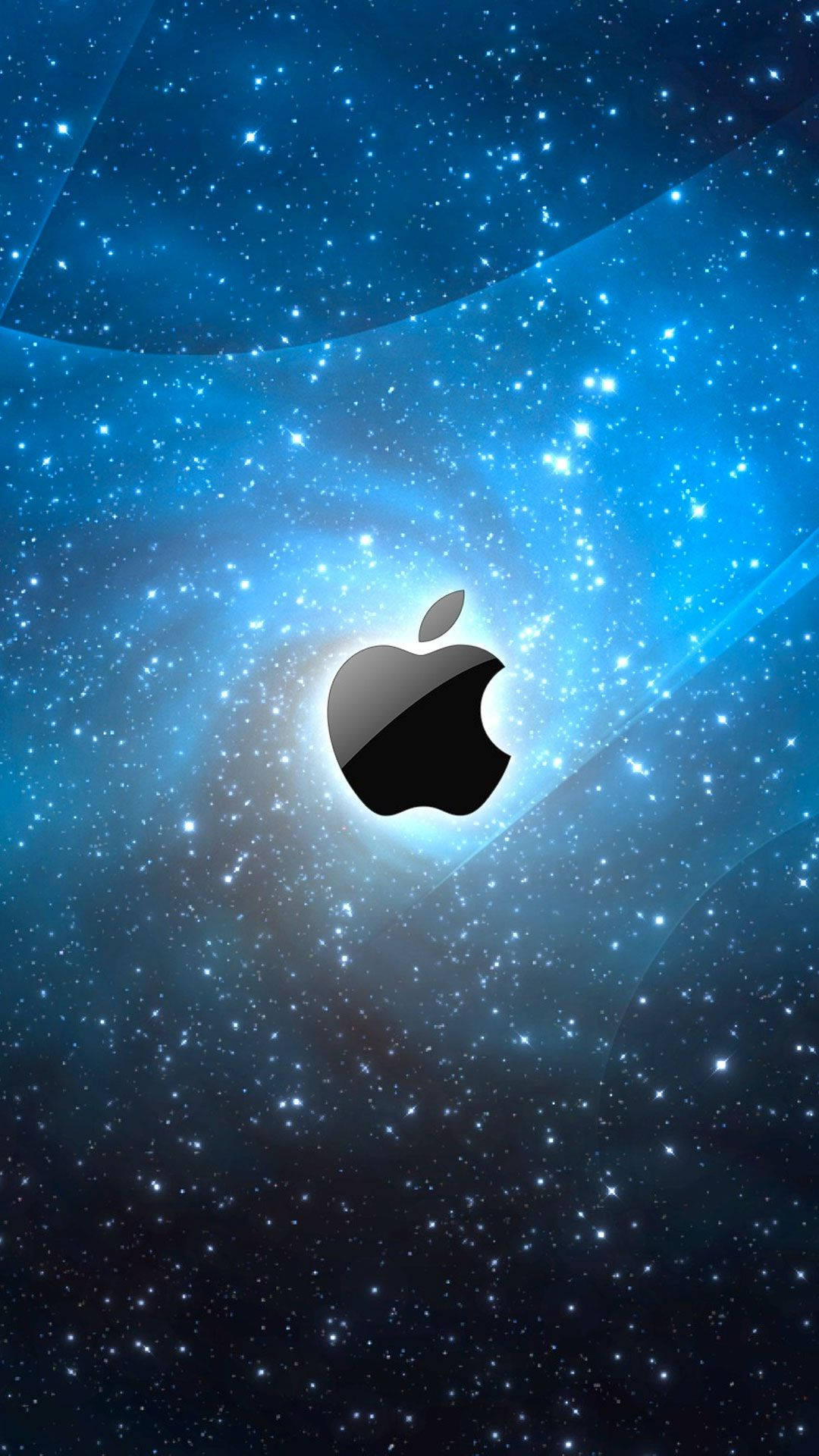 Лого на Apple на син фон – тапет за iPhone — iPhone Тапет