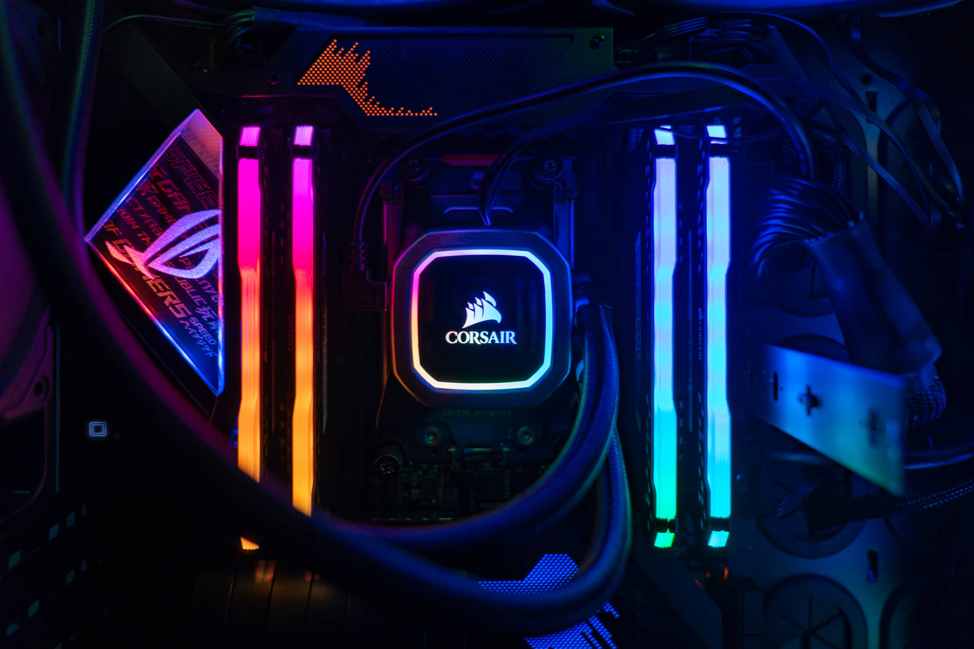 Неонова система Corsair тапет