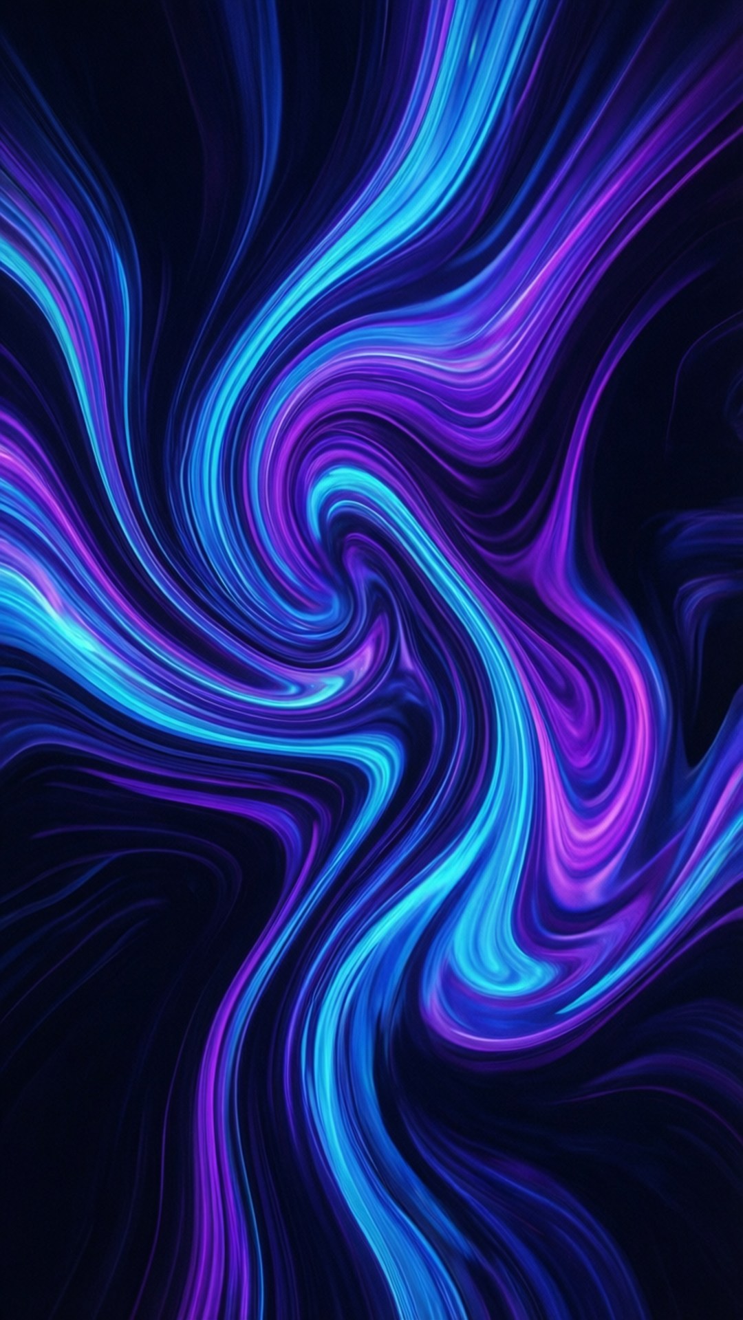Неонови течни вихри Тапет
