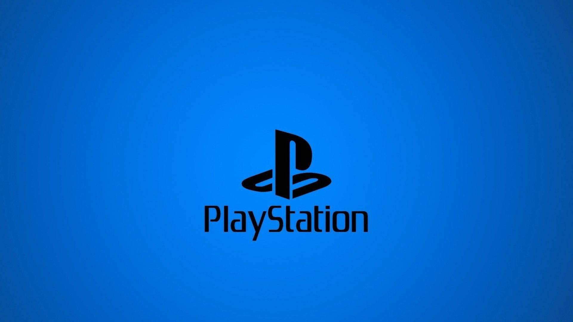 Неоново синьо лого на PS4 Тапет
