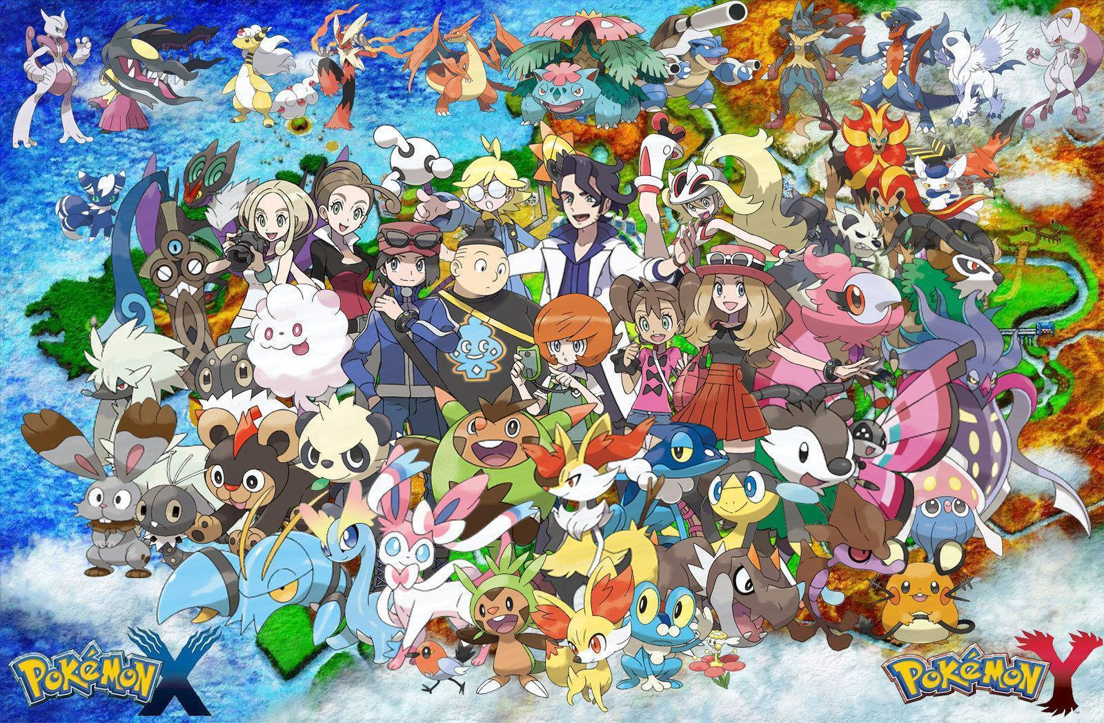 HD тапет за работен плот с Pokémon герои.