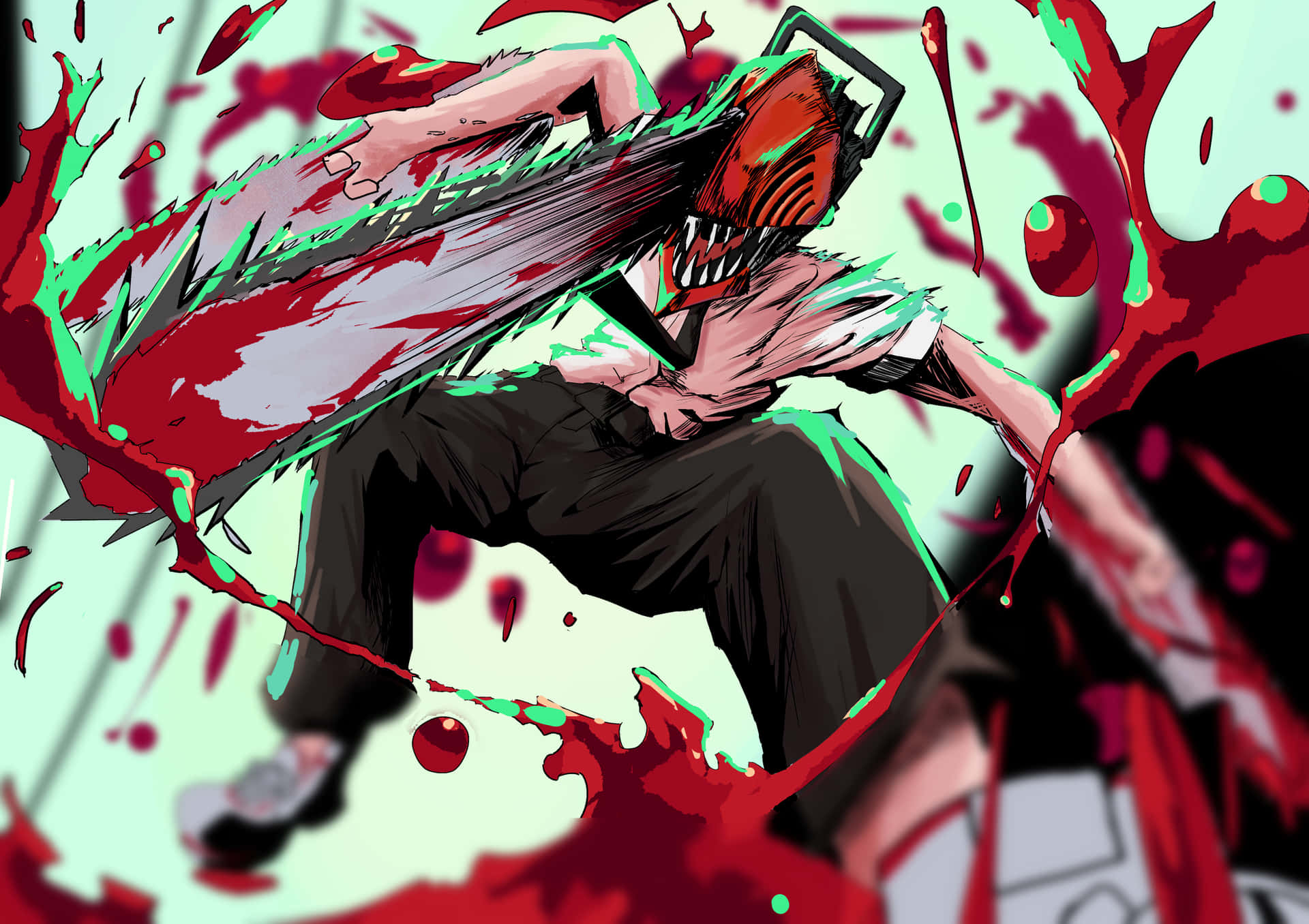 Окървавен Chainsaw Man PFP Тапет