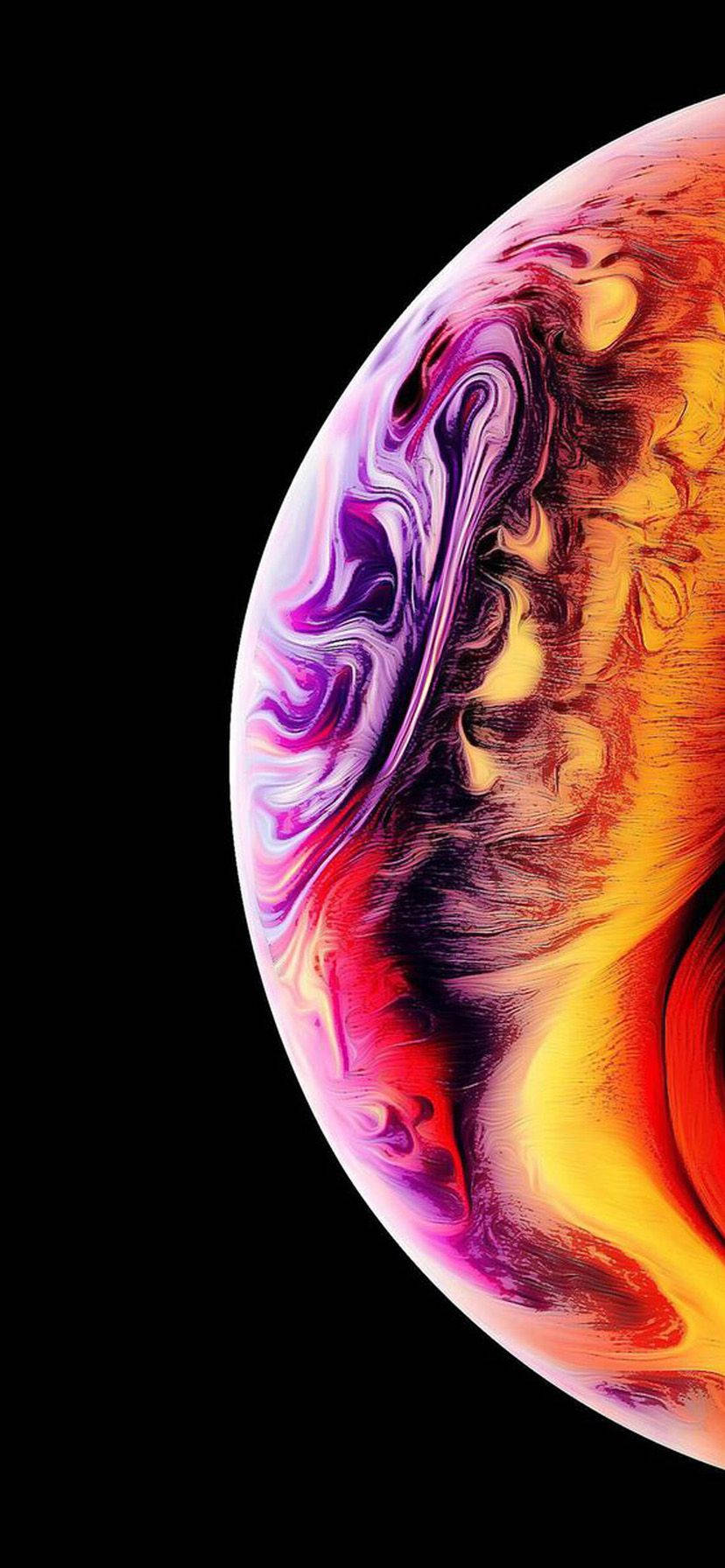 Открийте живостта и дълбочината на лилав мехур на iPhone XR Тапет