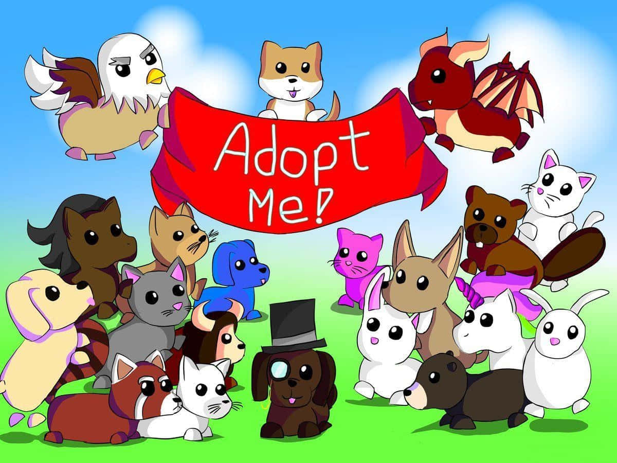 Очарователен фен арт фон за Adopt Me от Roblox Тапет