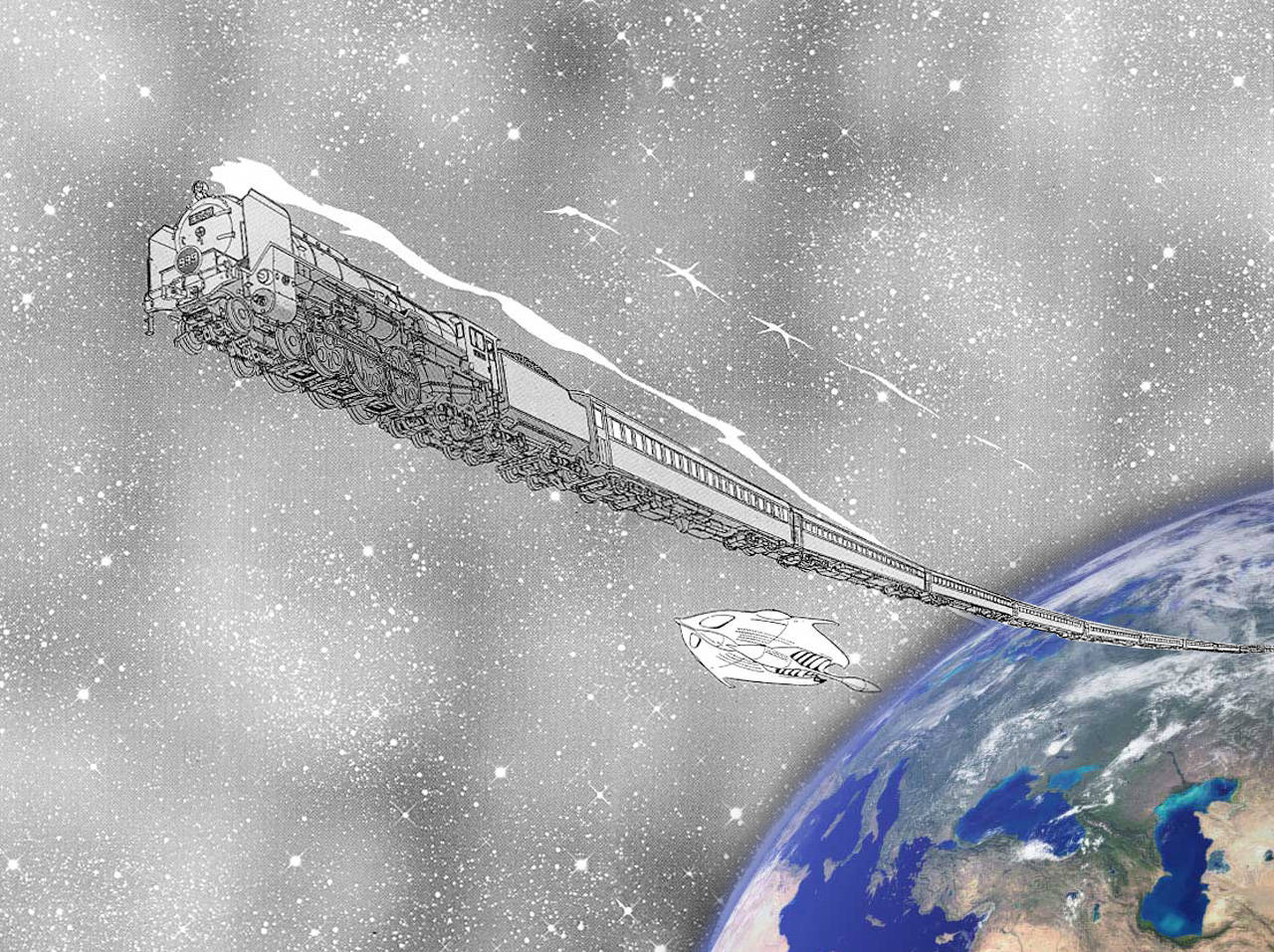 Панел от мангата Galaxy Express 999 Тапет