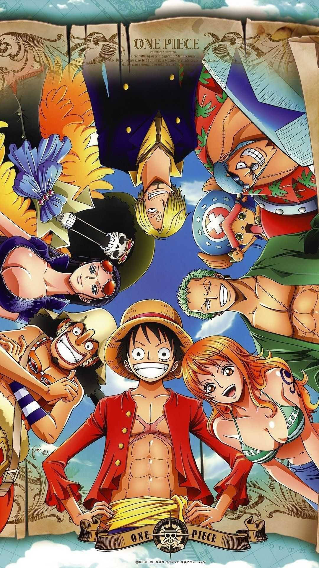 Персонажи от One Piece за iPhone Тапет
