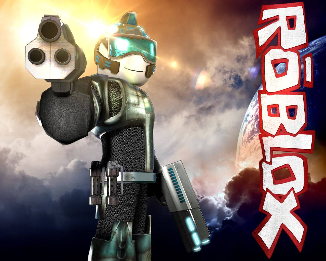 Готина брониран аватар в онлайн играта Roblox