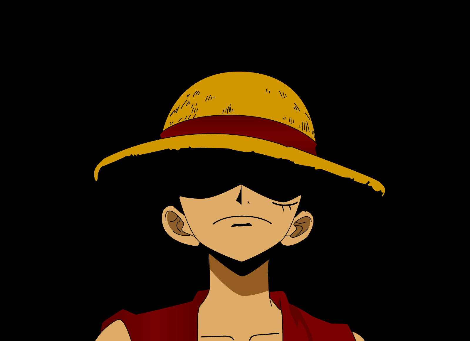 One Piece Мънки Д Лъфи фенарт тапет