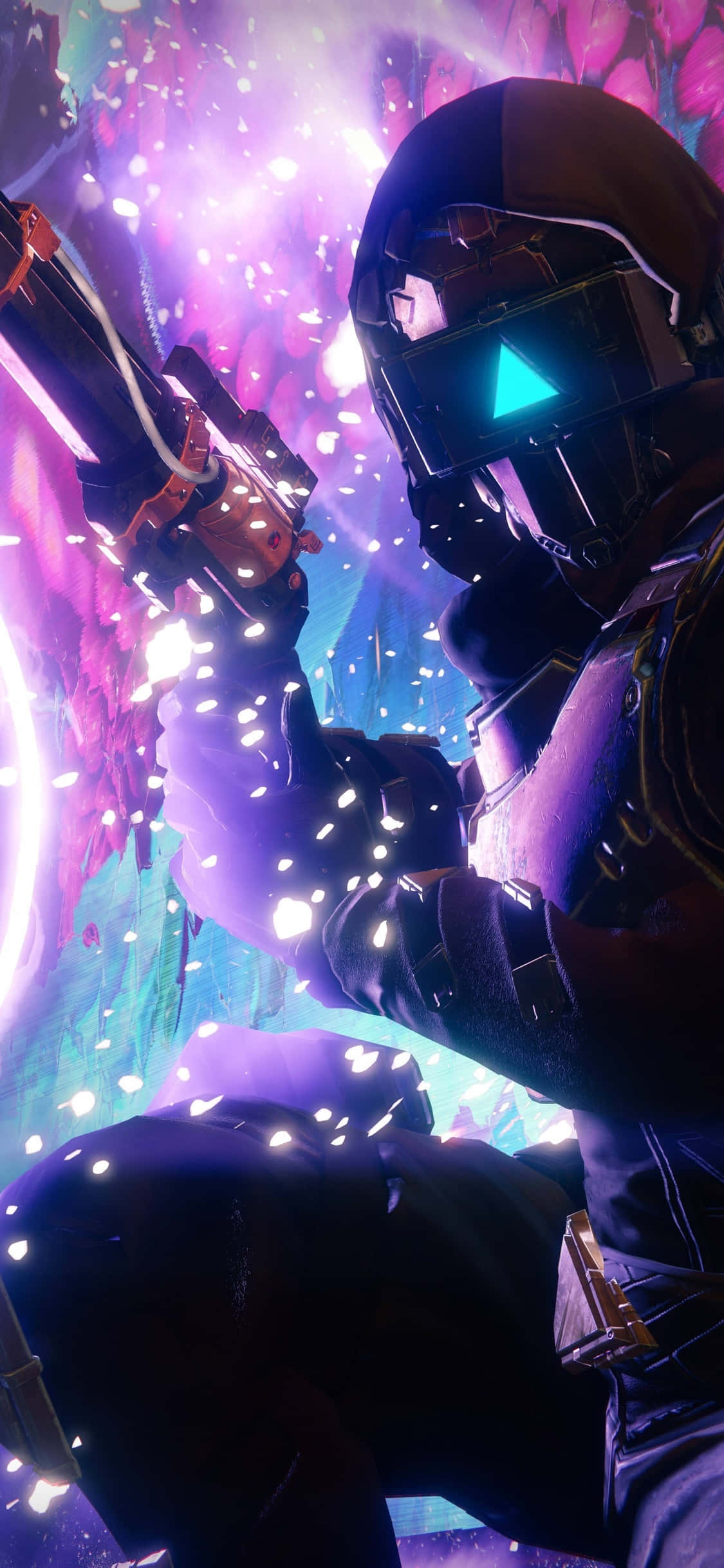 Повишете нивото на вашата междугалактическа игра с емблематичните iPhone Xs и Destiny 2 Тапет