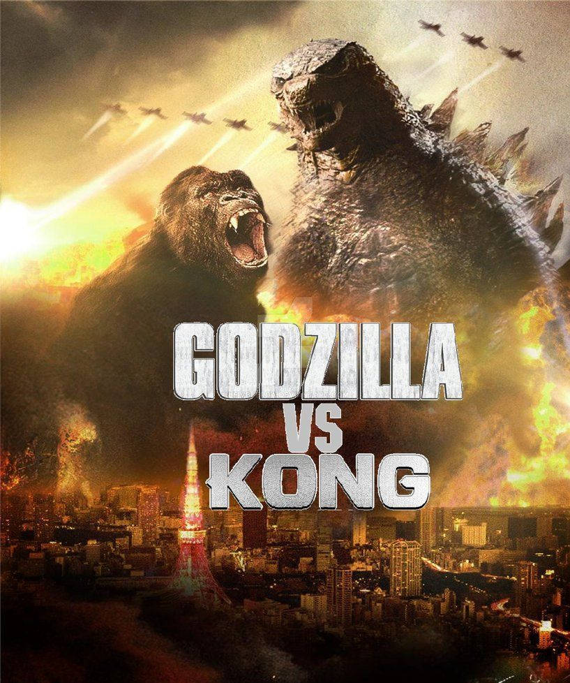 Подгответе се за епична битка в Godzilla Vs Kong Тапет