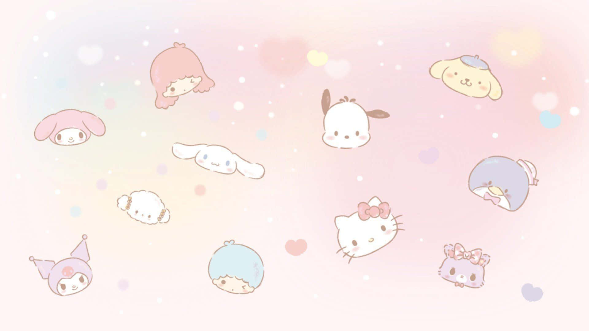 Покажете своя дух на Sanrio с този забавен и цветен тапет