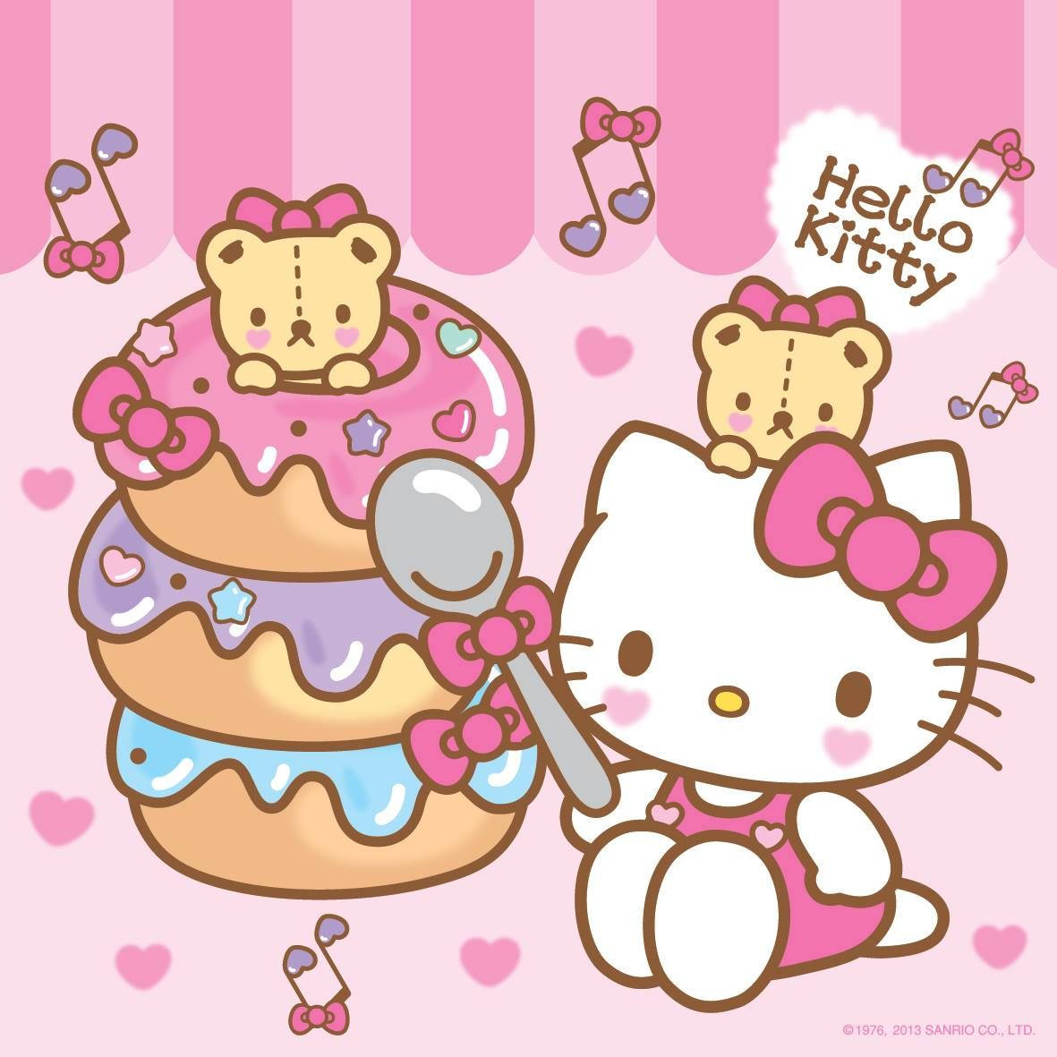 Понички и анимационен Hello Kitty PFP Тапет