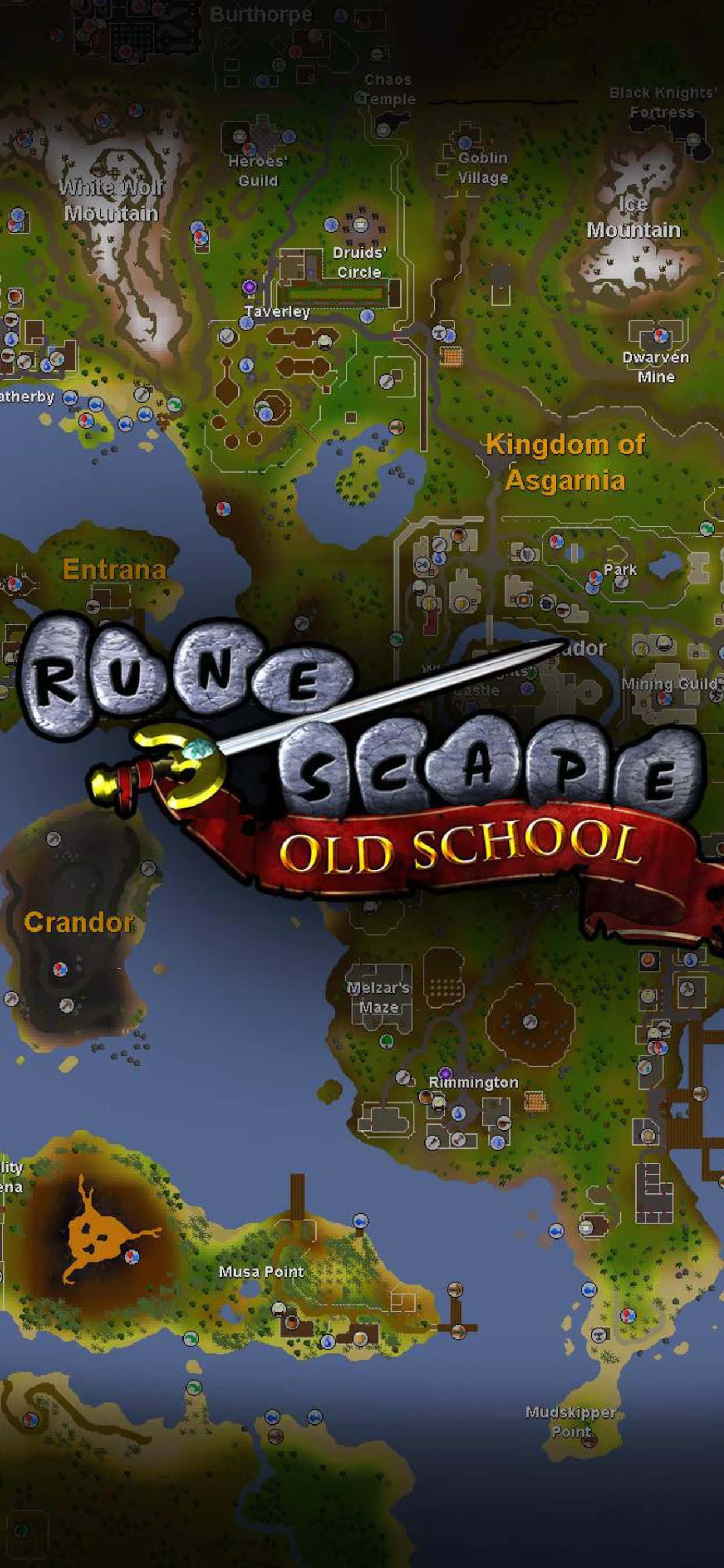 Портретна карта за iPhone Xs Max Runescape Oldschool фон Тапет