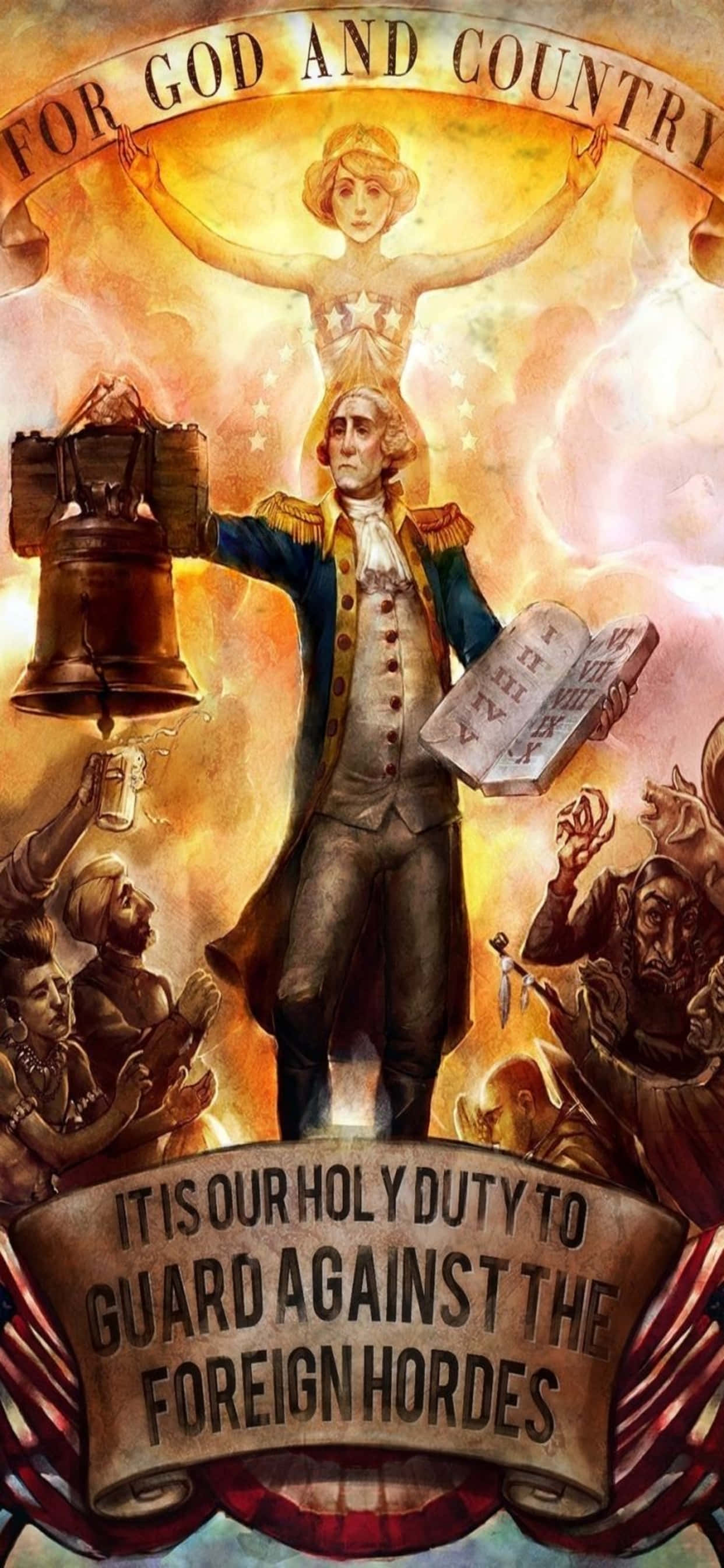 Постер дизайн iPhone XS Max Bioshock Infinite фон Тапет