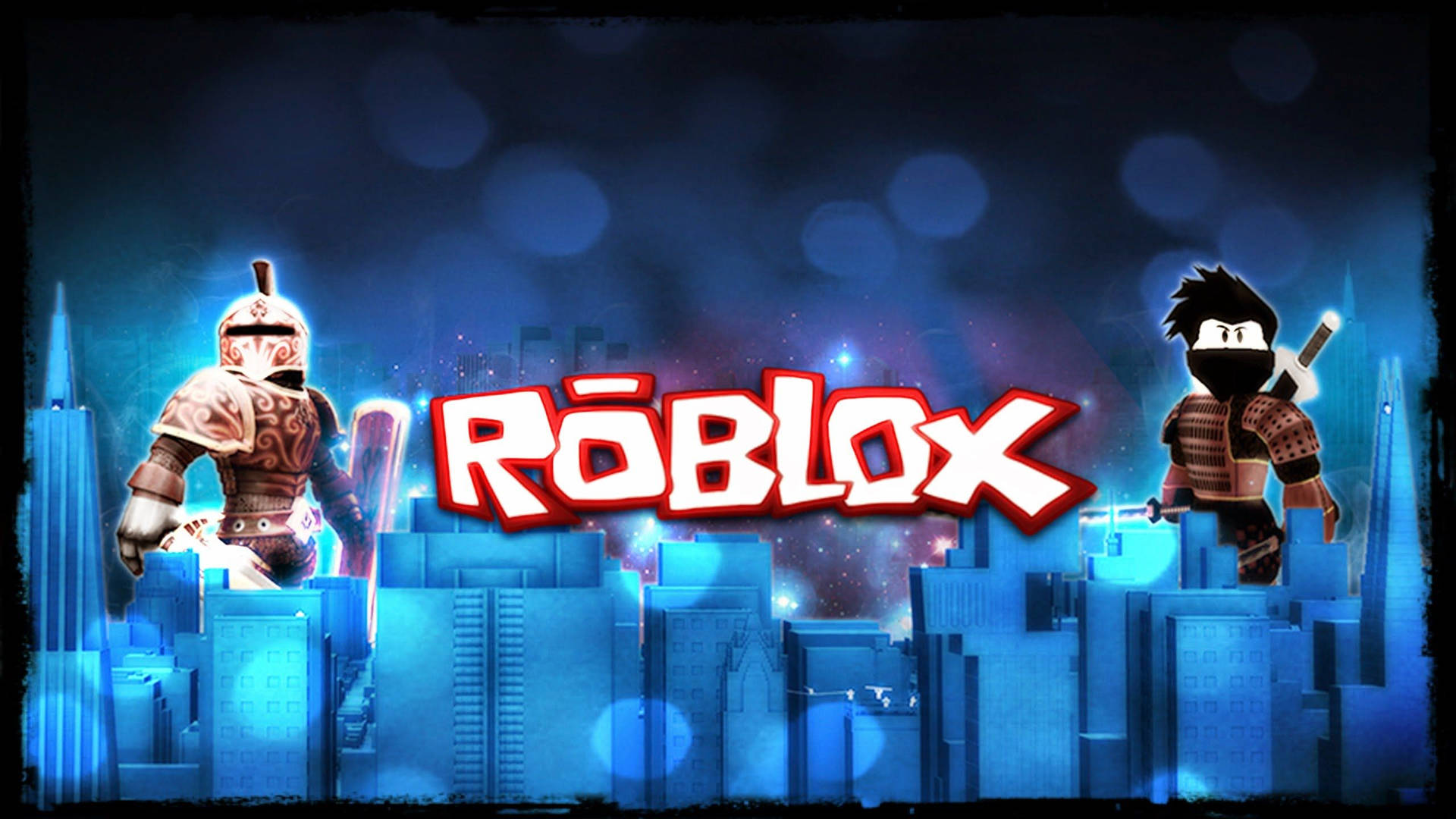 Готиен и артистичен тапет на корица на Roblox с неонов естетически стил.