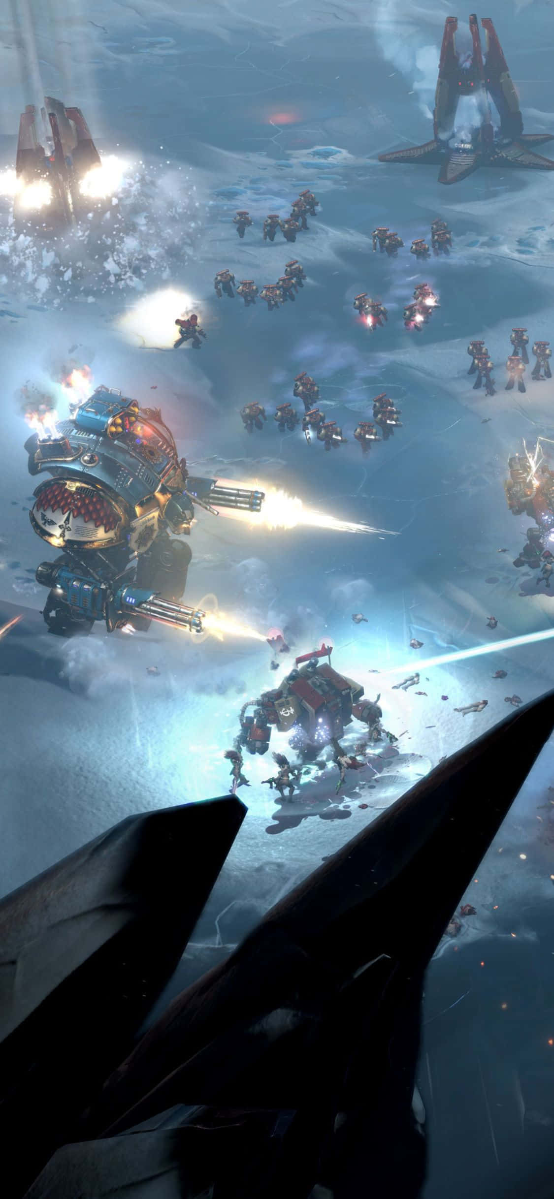 Потъпете в битка с iPhone XS Dawn Of War III Тапет