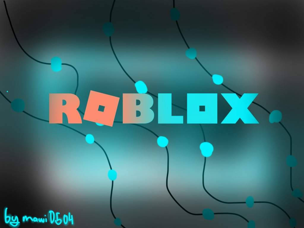 Артистичен тапет на дизайн на лого от видеоиграта Roblox.