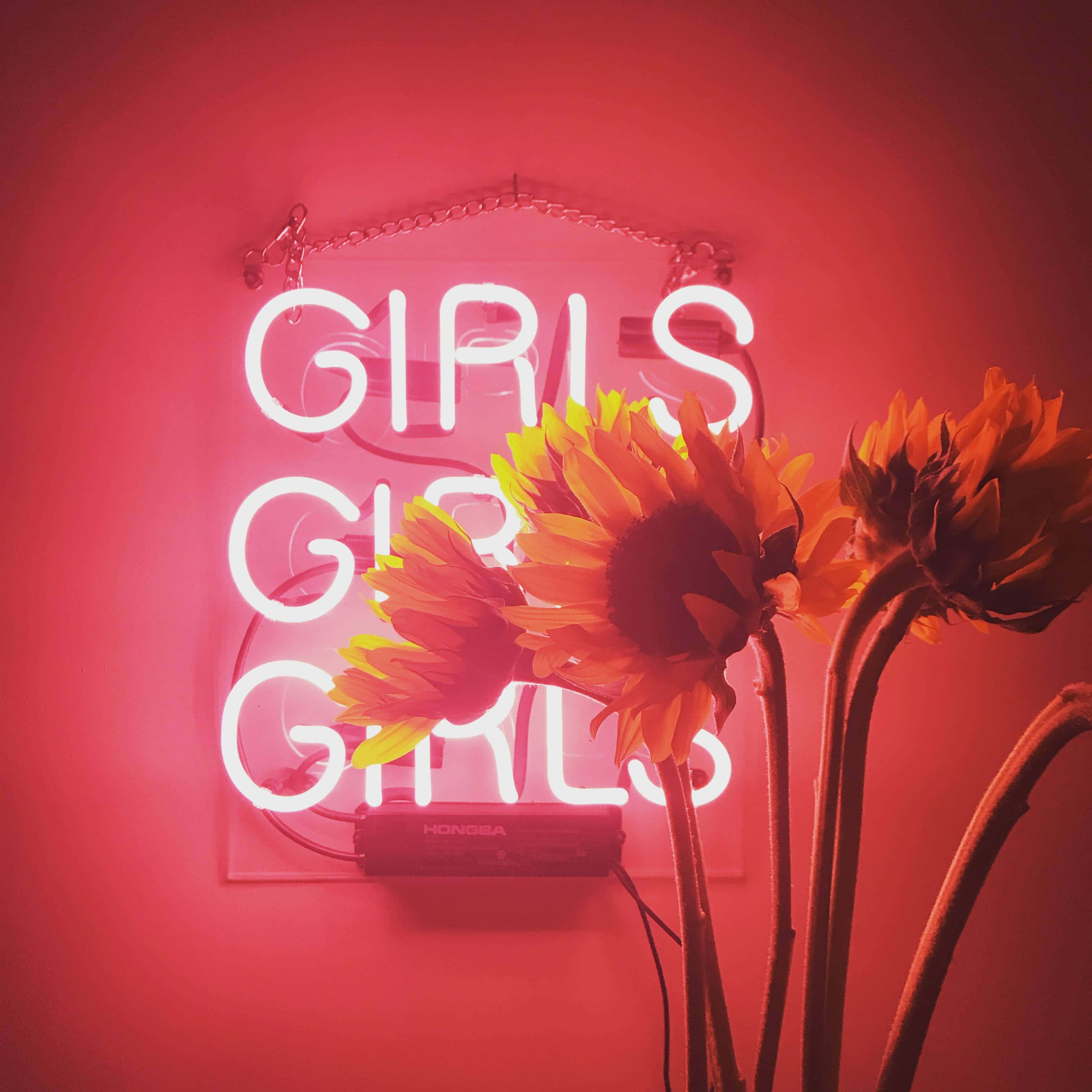 Почувствайте огнената енергия на Neon Red Aesthetic! Тапет