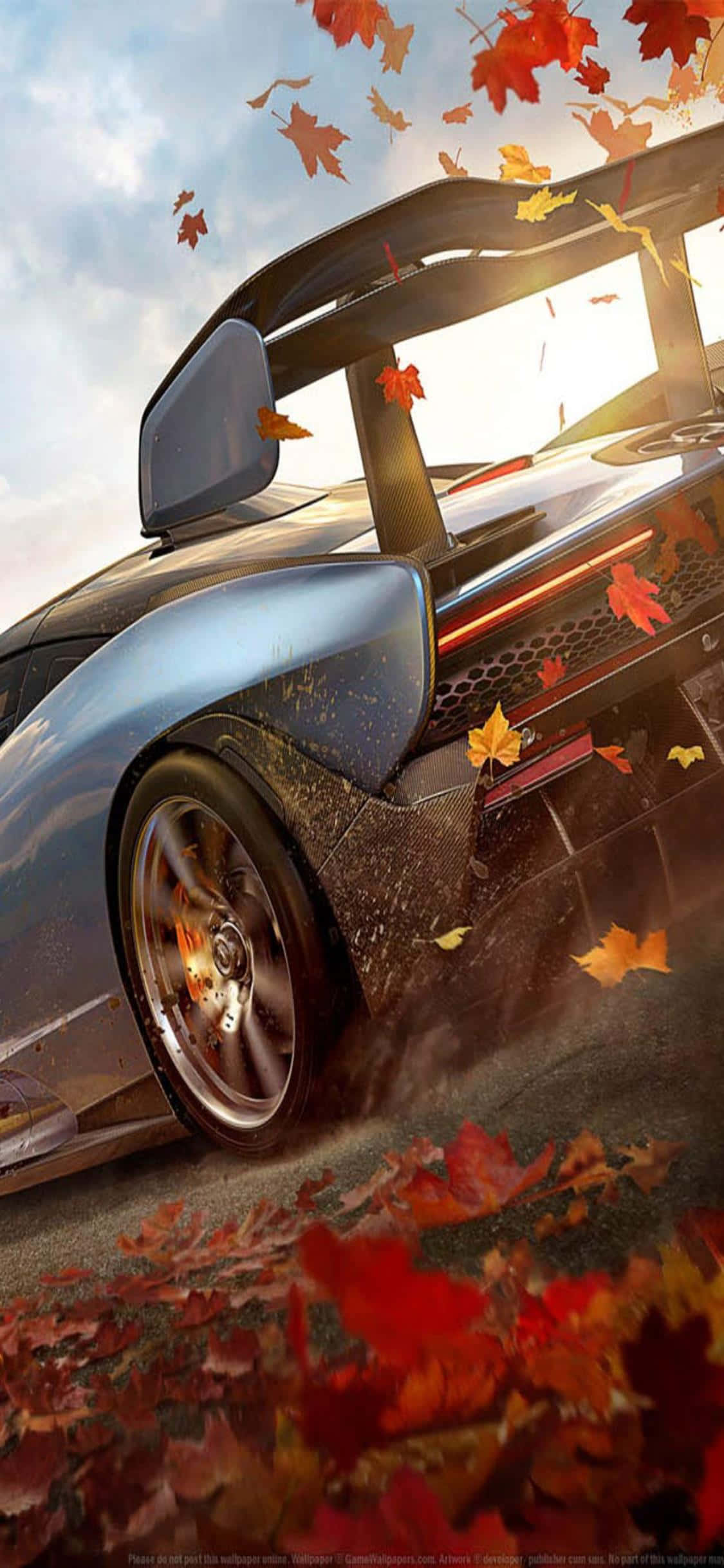 Почувствайте скоростта на iPhone Xs, трансформирайте вашето изживяние с Forza Horizon 4 Тапет
