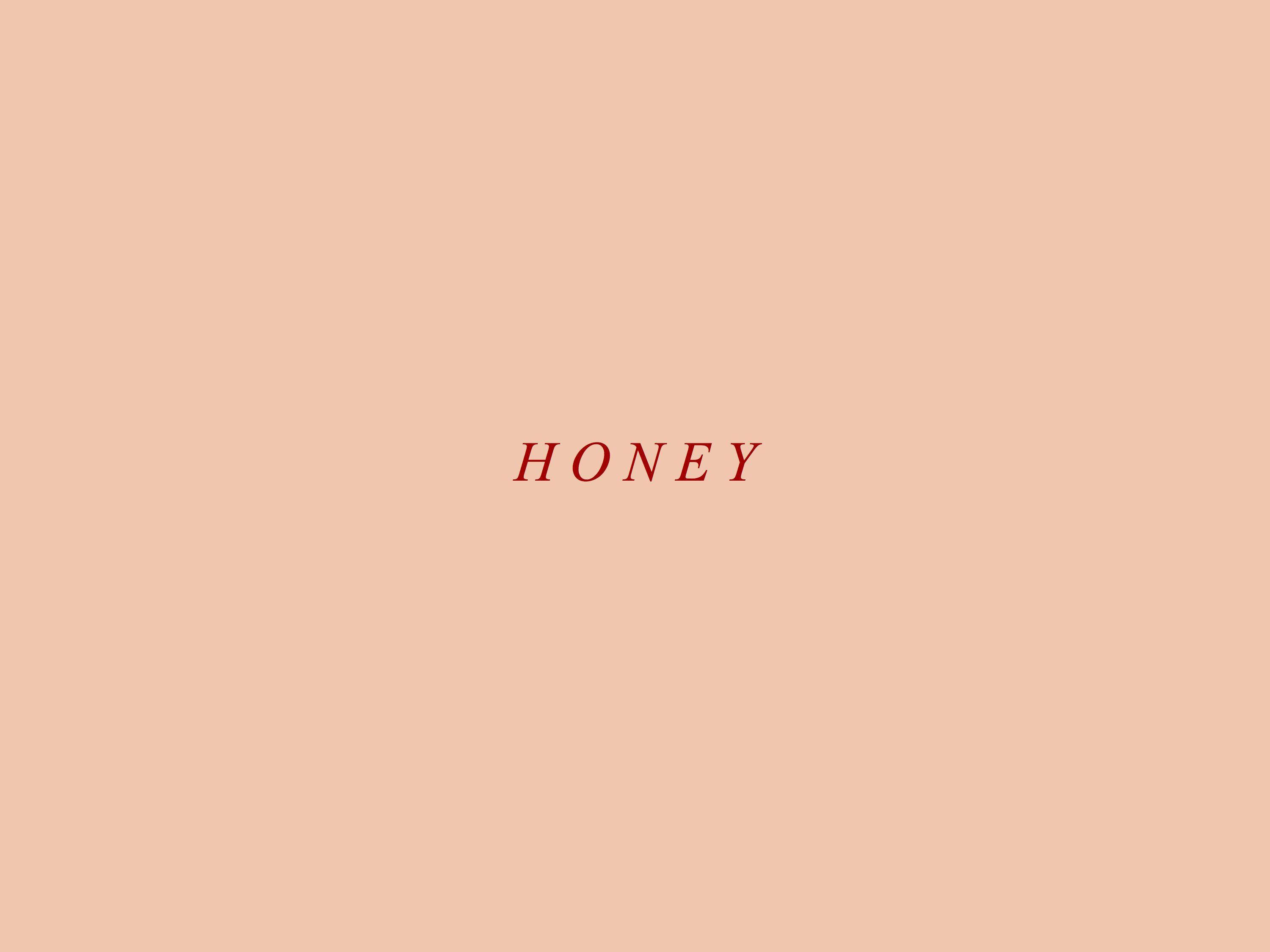 Прасковена естетика Honey Тапет