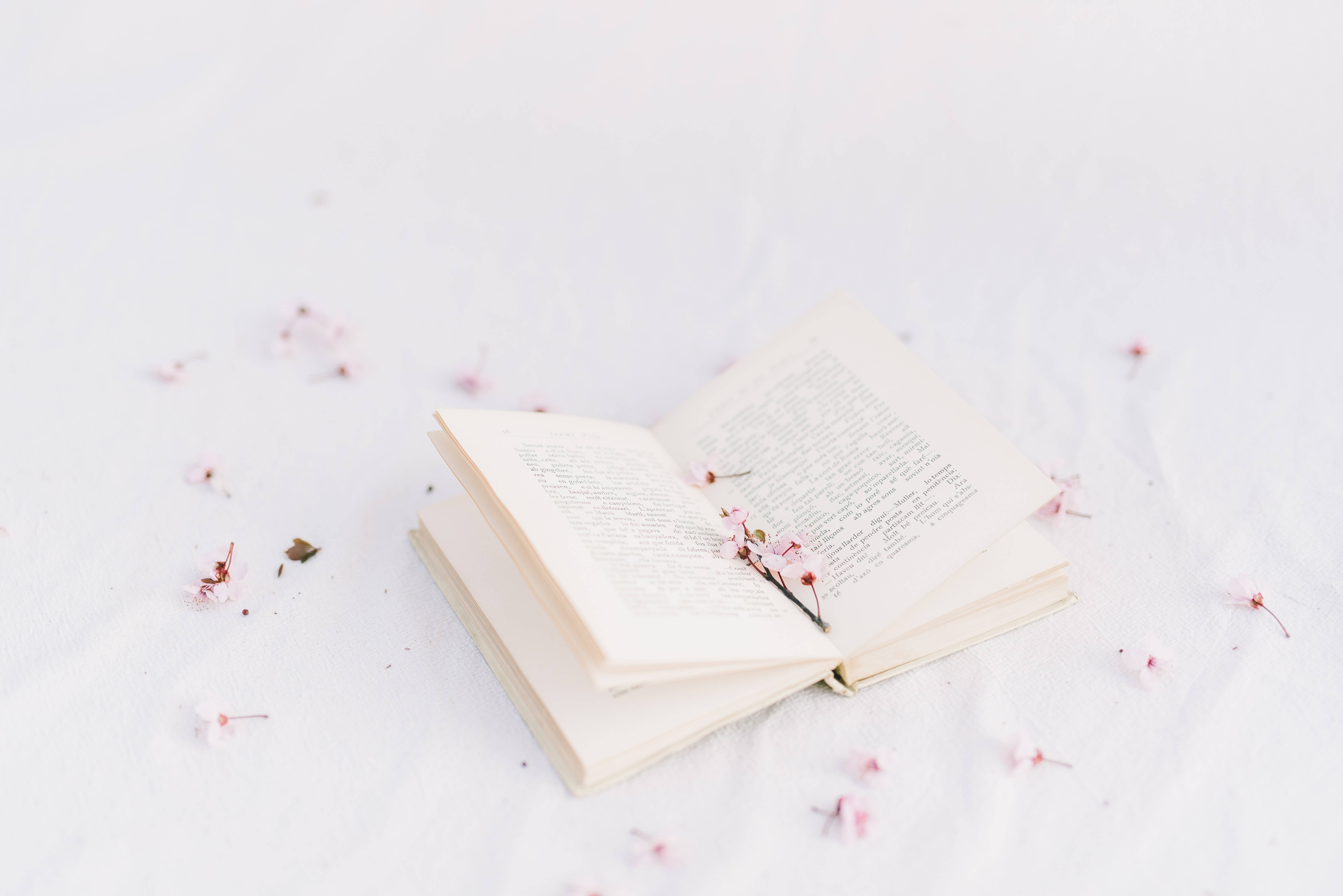 Преппи естетика книга цветя Тапет
