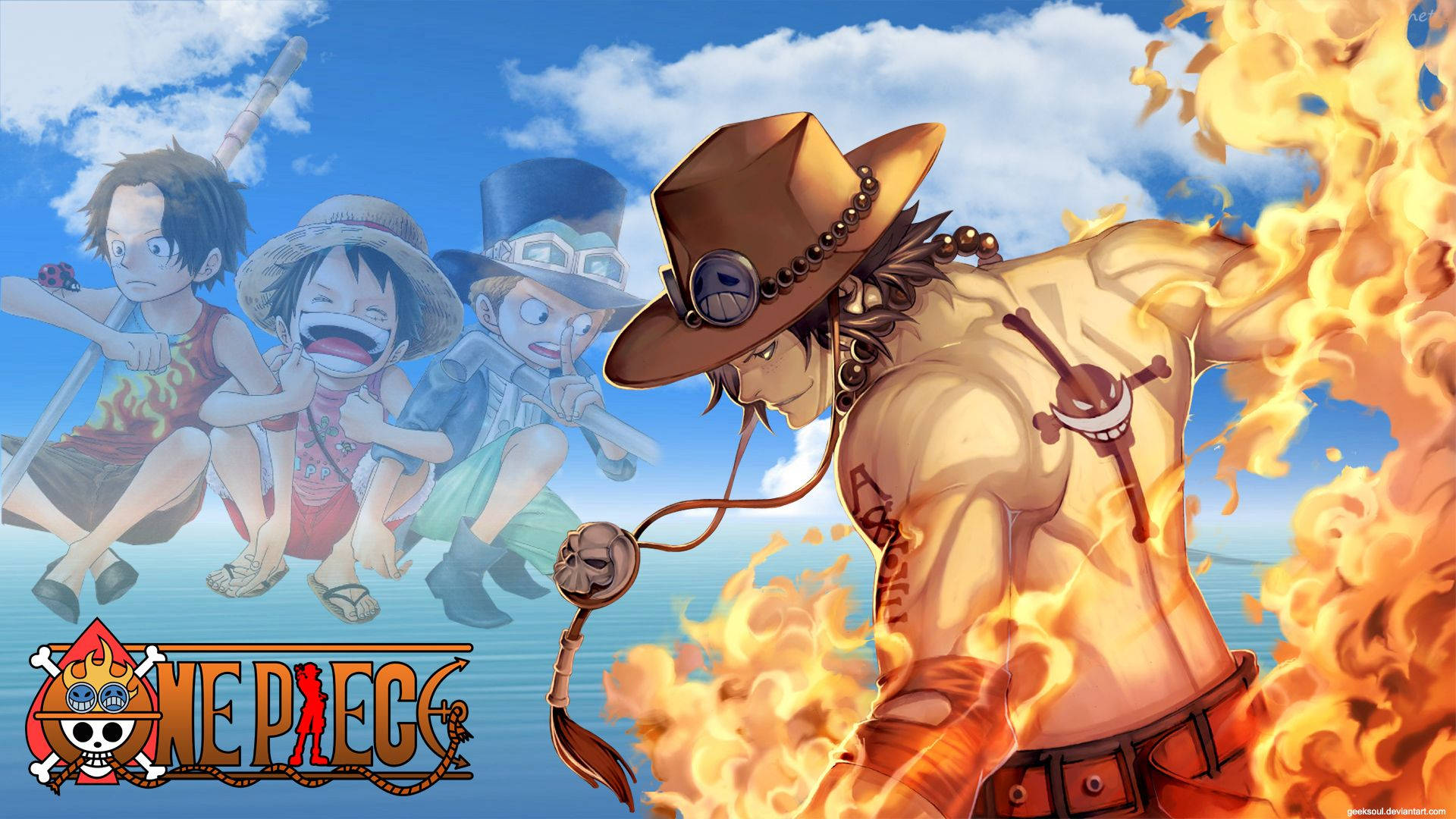 Тапет с Портгас Д. Ейс от One Piece