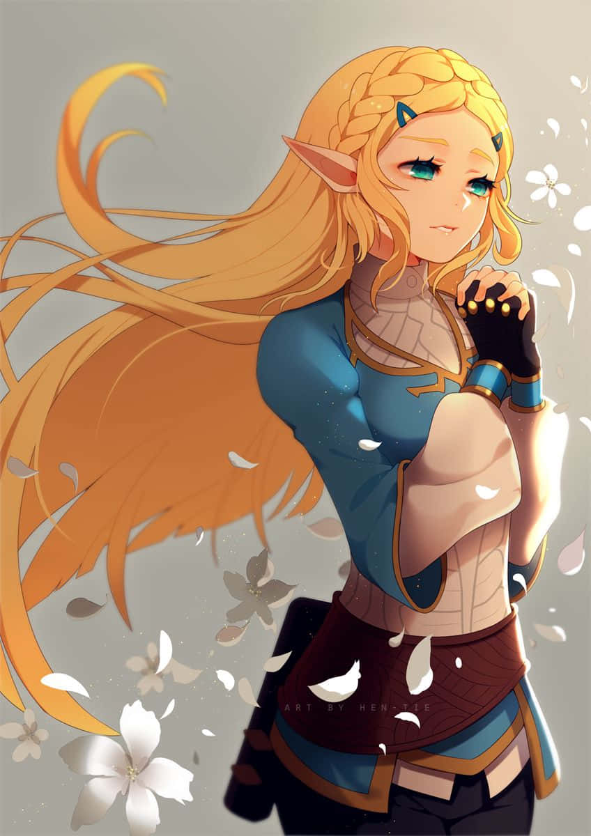 Принцеса Зелда Fanart Рисунка Цветя Тапет