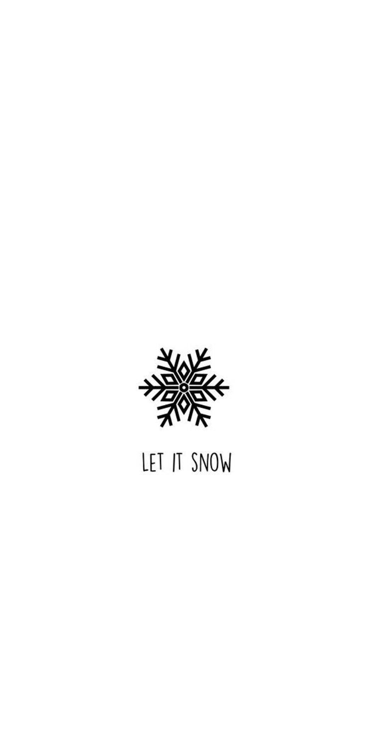 Проста сладка коледна тапет за iPhone Let It Snow Тапет