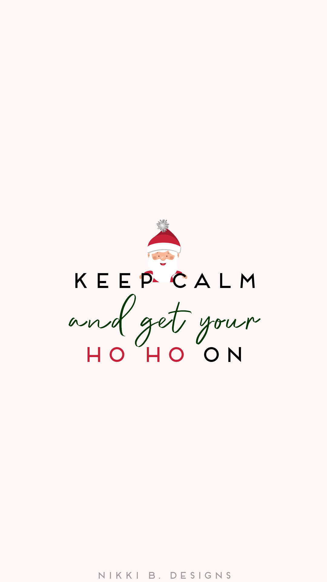 Проста сладка коледна iPhone Keep Calm Тапет