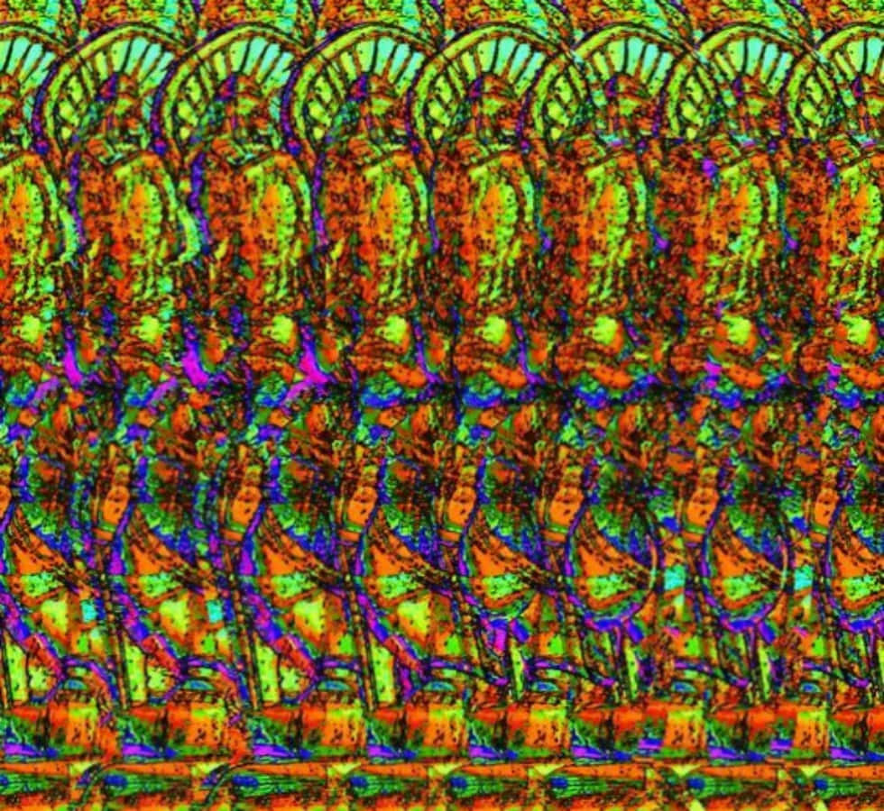 Психеделична картина Magic Eye 3D стереограма Тапет
