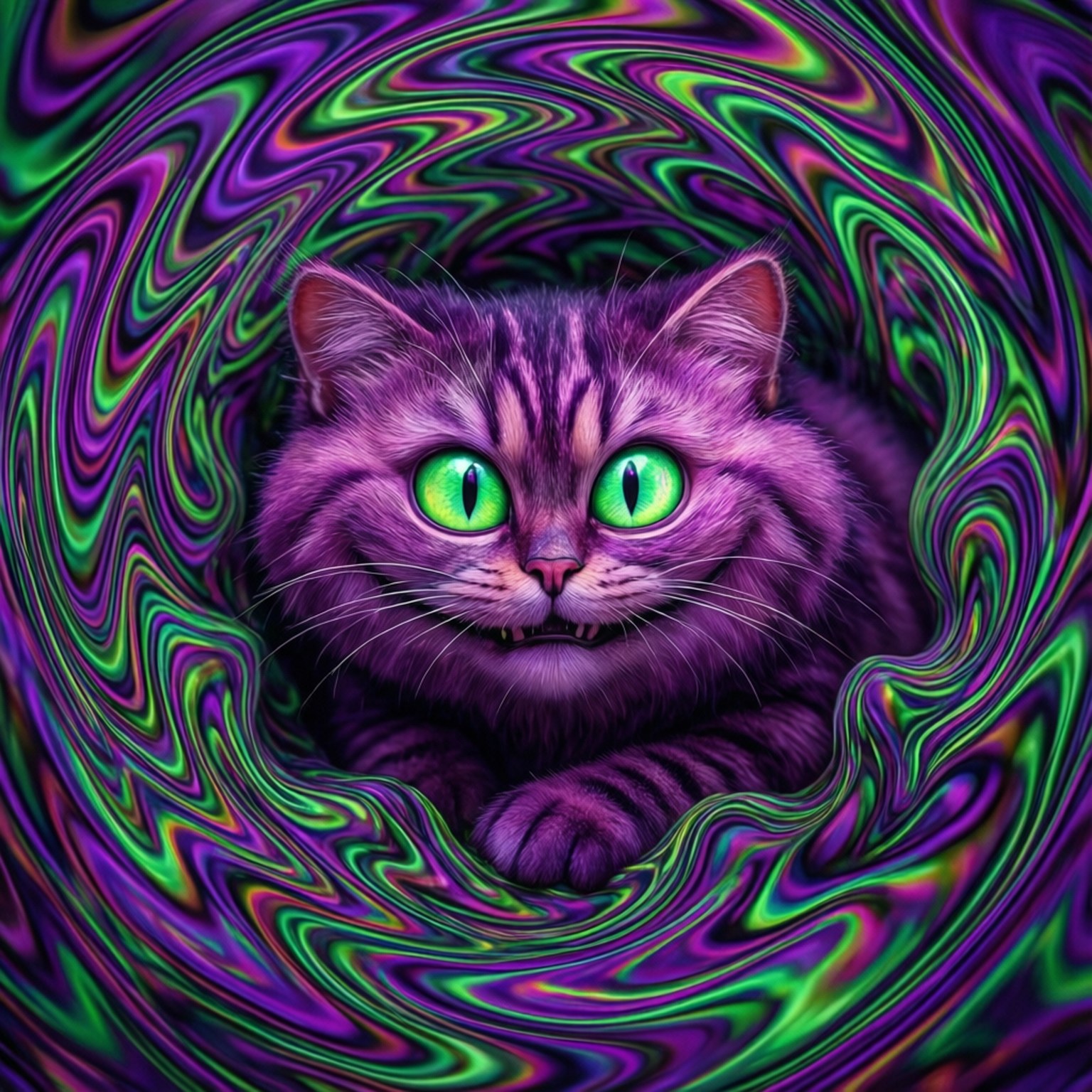 Психеделична котка Тапет